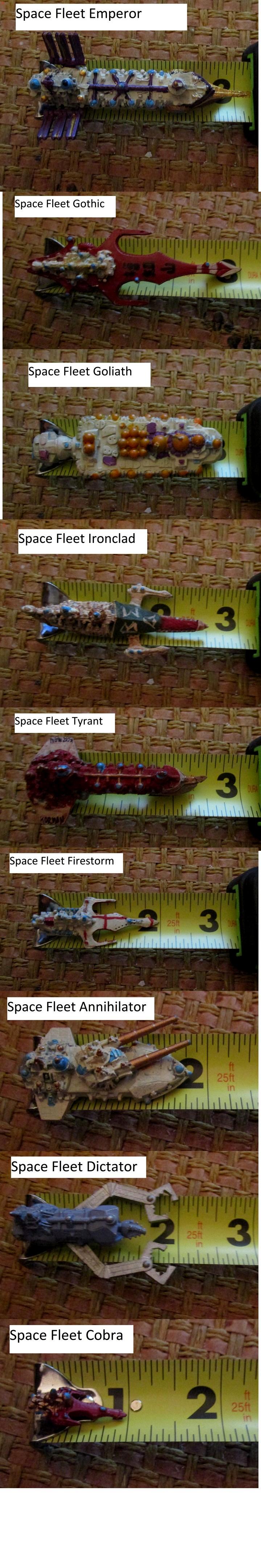 Battlefleet Gothic, Scale, Size, Space Fleet