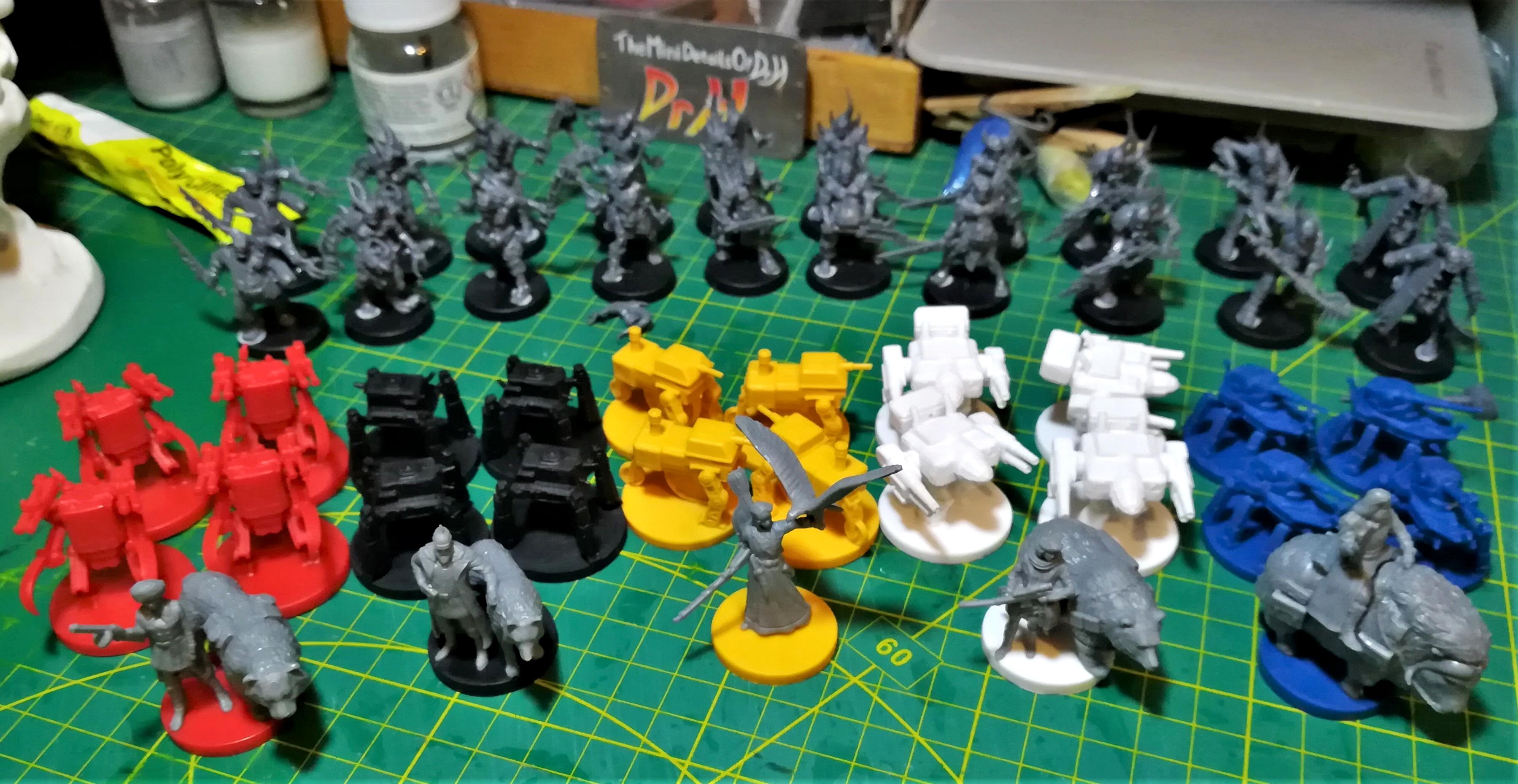 Next projects on the table; pox walkers and Scythe figures