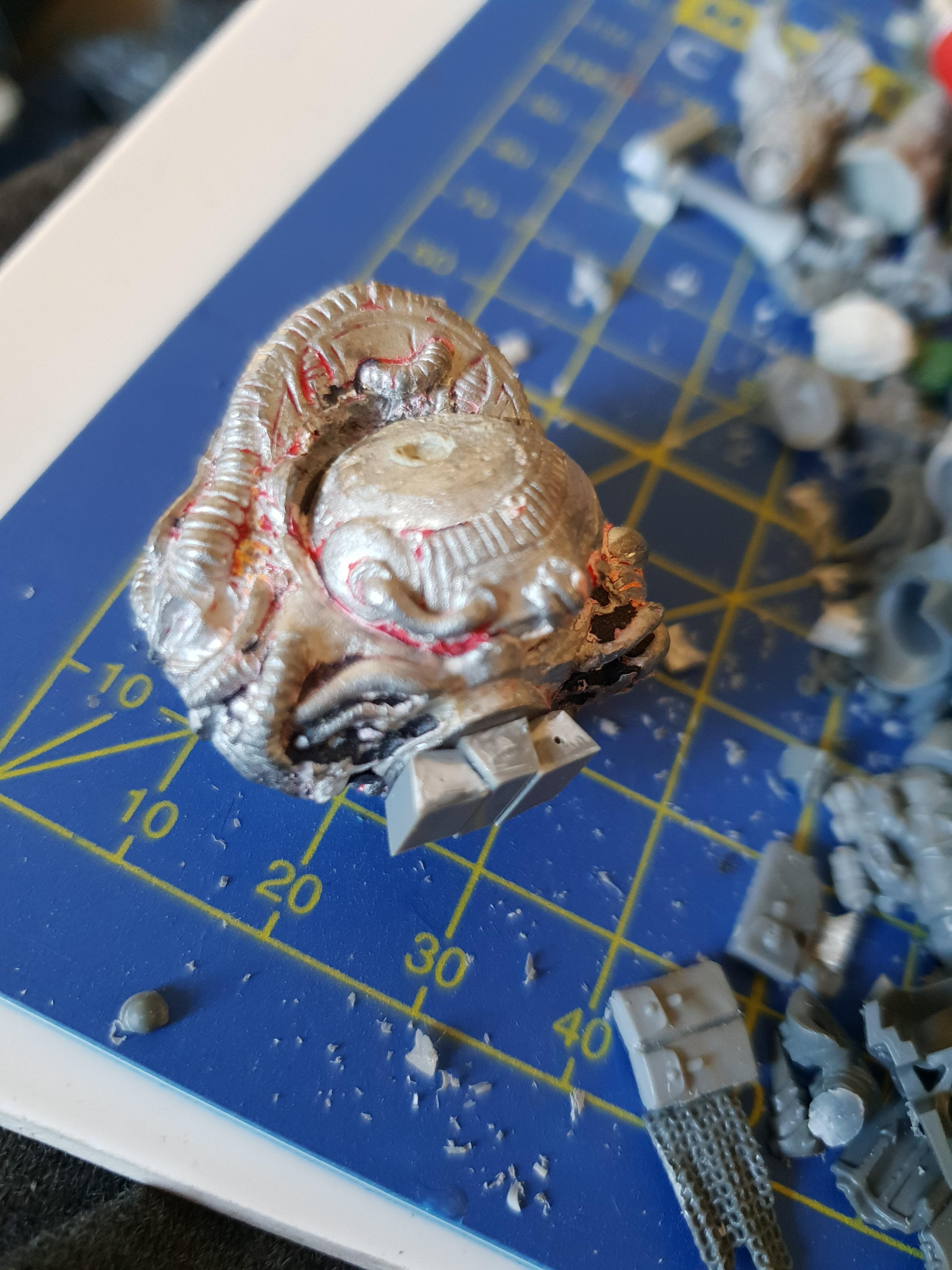 Chaos, Chaos Space Marines, Conversion, Dreadnought, Hellbrute, Warhammer 40,000, Work In Progress