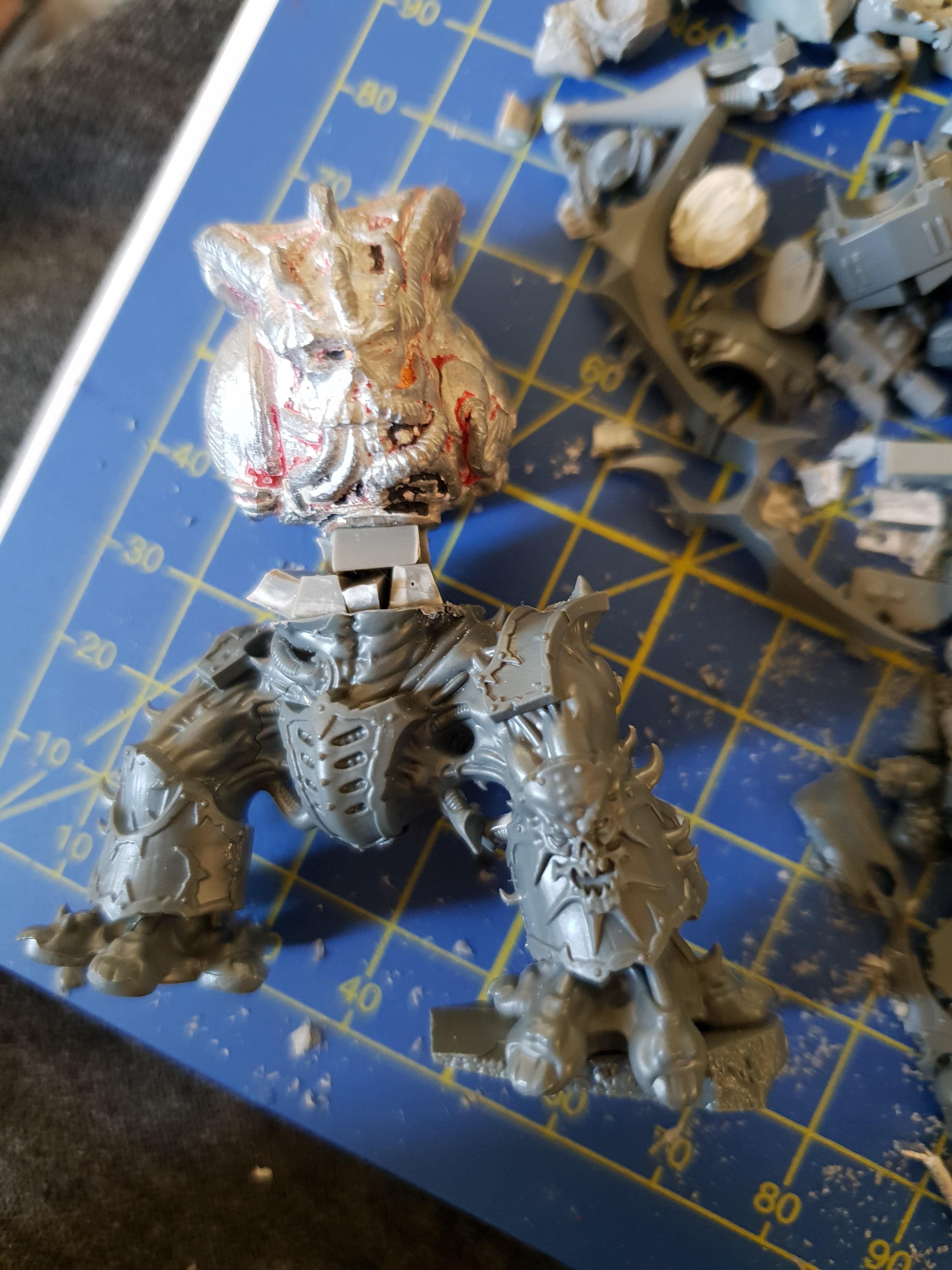 Chaos, Chaos Space Marines, Conversion, Dreadnought, Hellbrute, Warhammer 40,000, Work In Progress