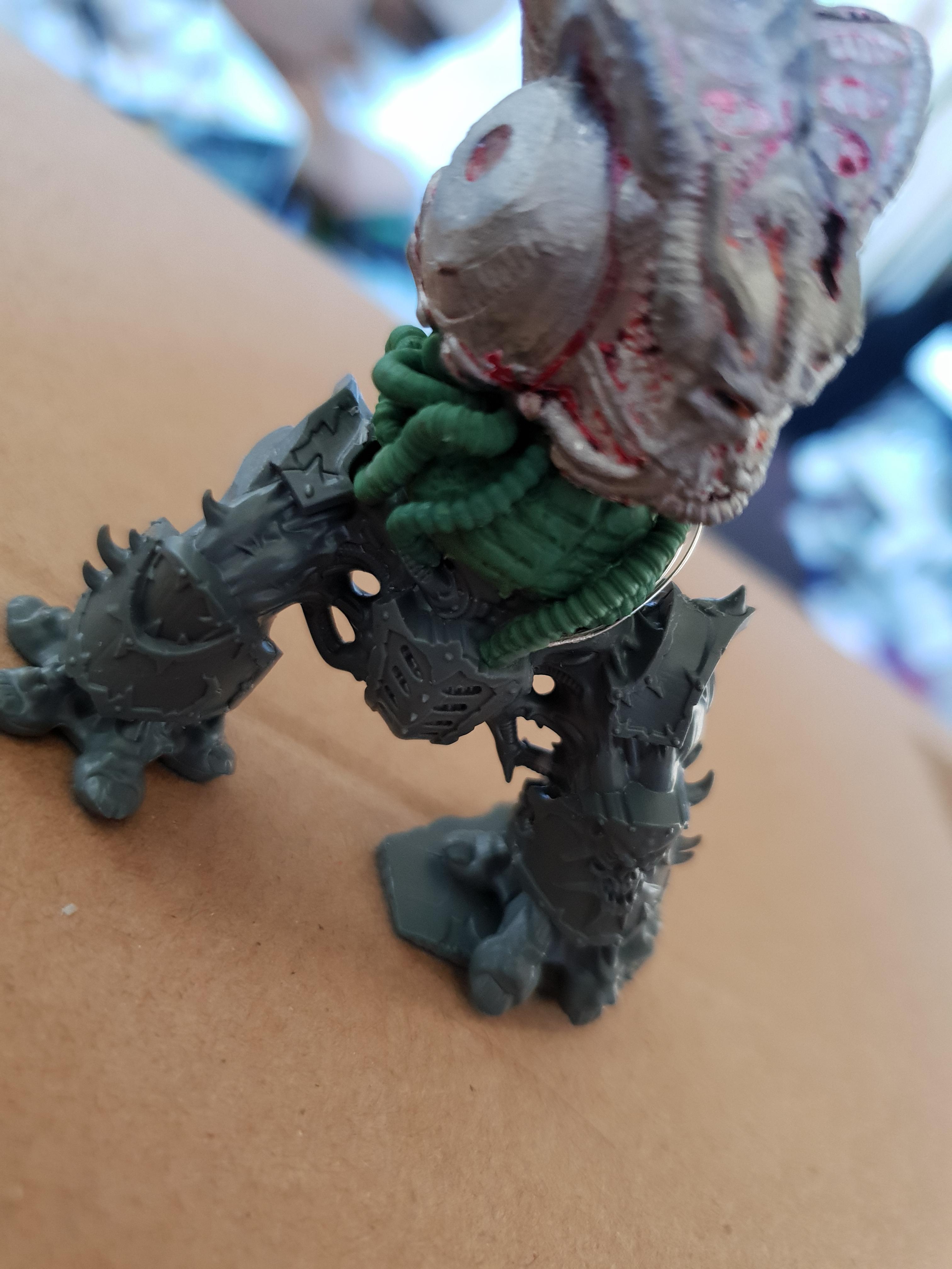 Cabling, Chaos, Chaos Space Marines, Conversion, Dreadnought, Hellbrute, Warhammer 40,000, Work In Progress