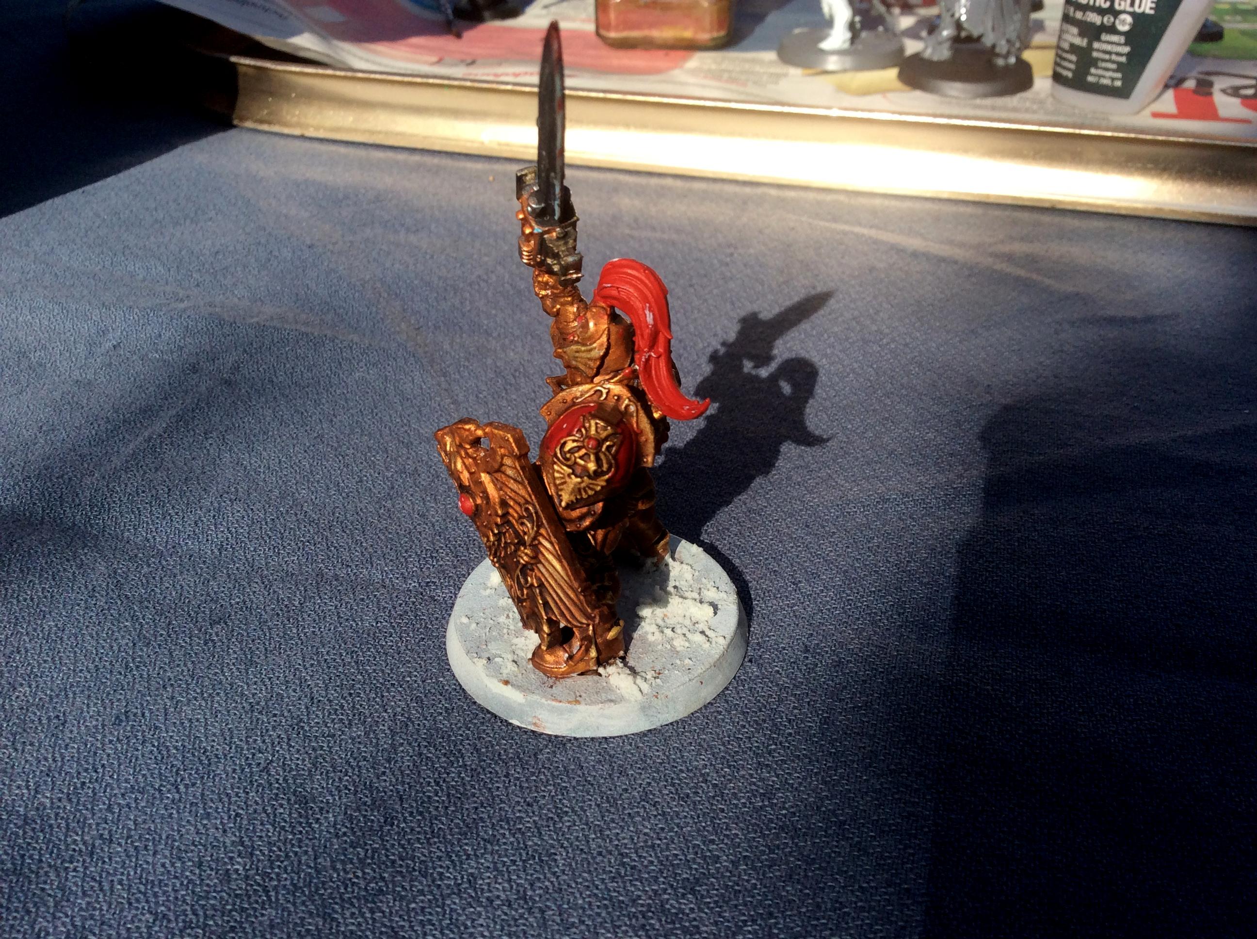 Custodian guard with blade and shield