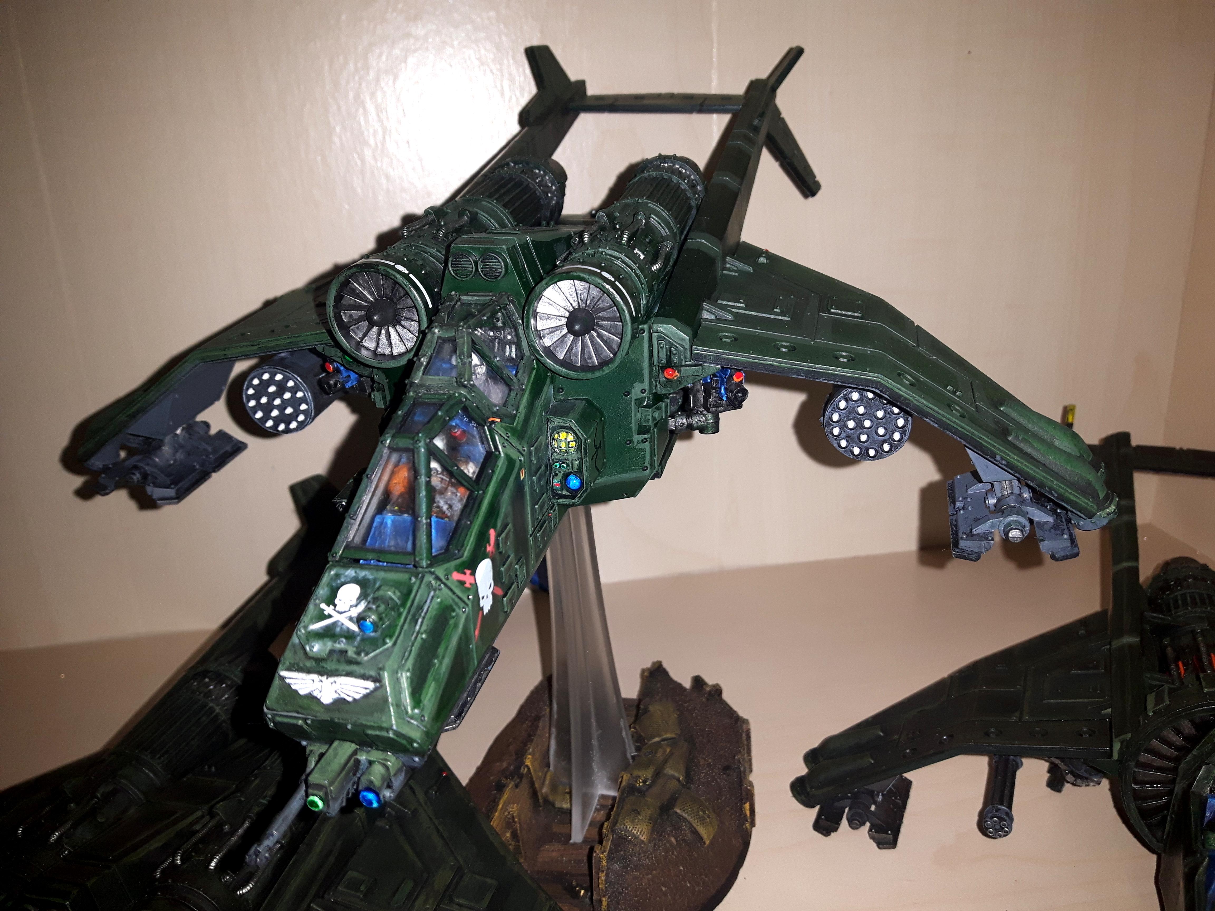 Imperial Guard Valkyrie Assault Carrier, Front Left View