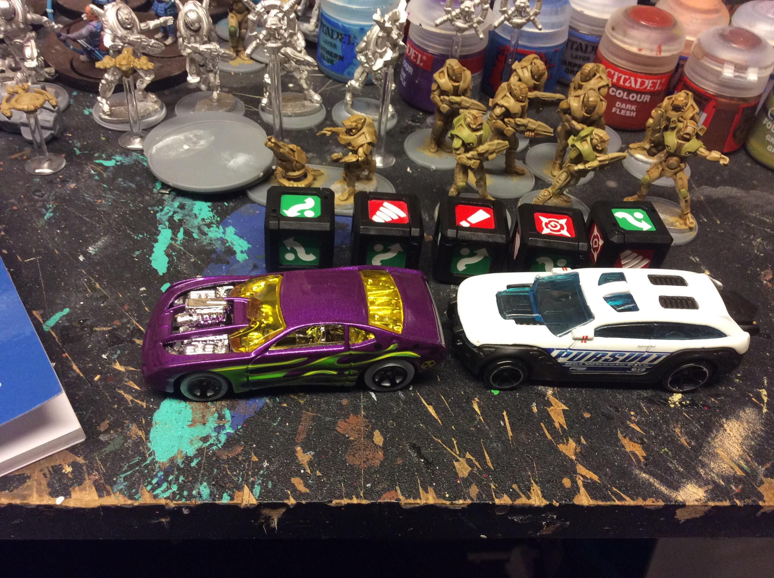 Dice and cars