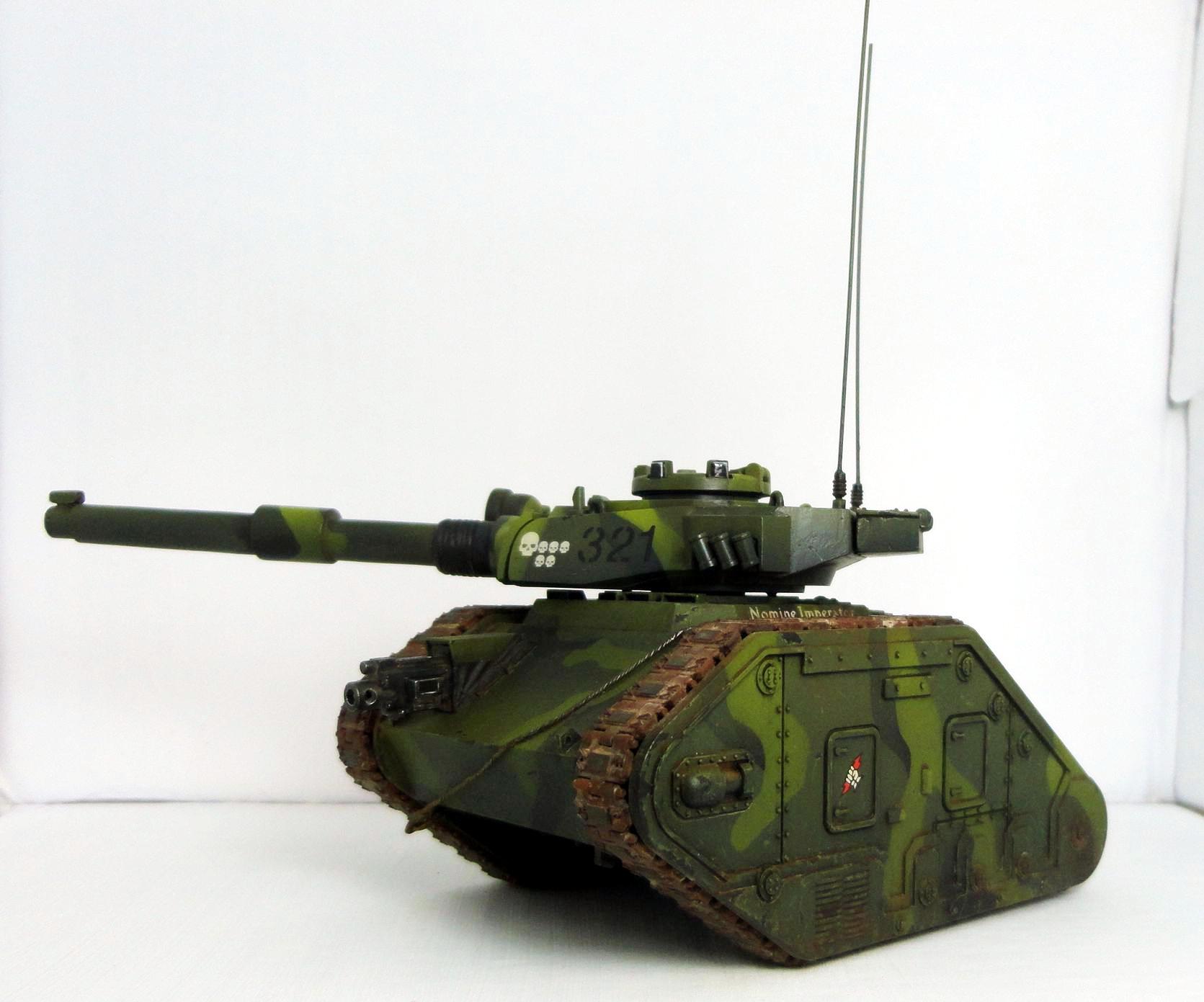 Astra Militarum, Conversion, Imperial Guard, Leman Russ, Leman Russ Conversion, Leman Russ Vanquisher, Painted Vehicle