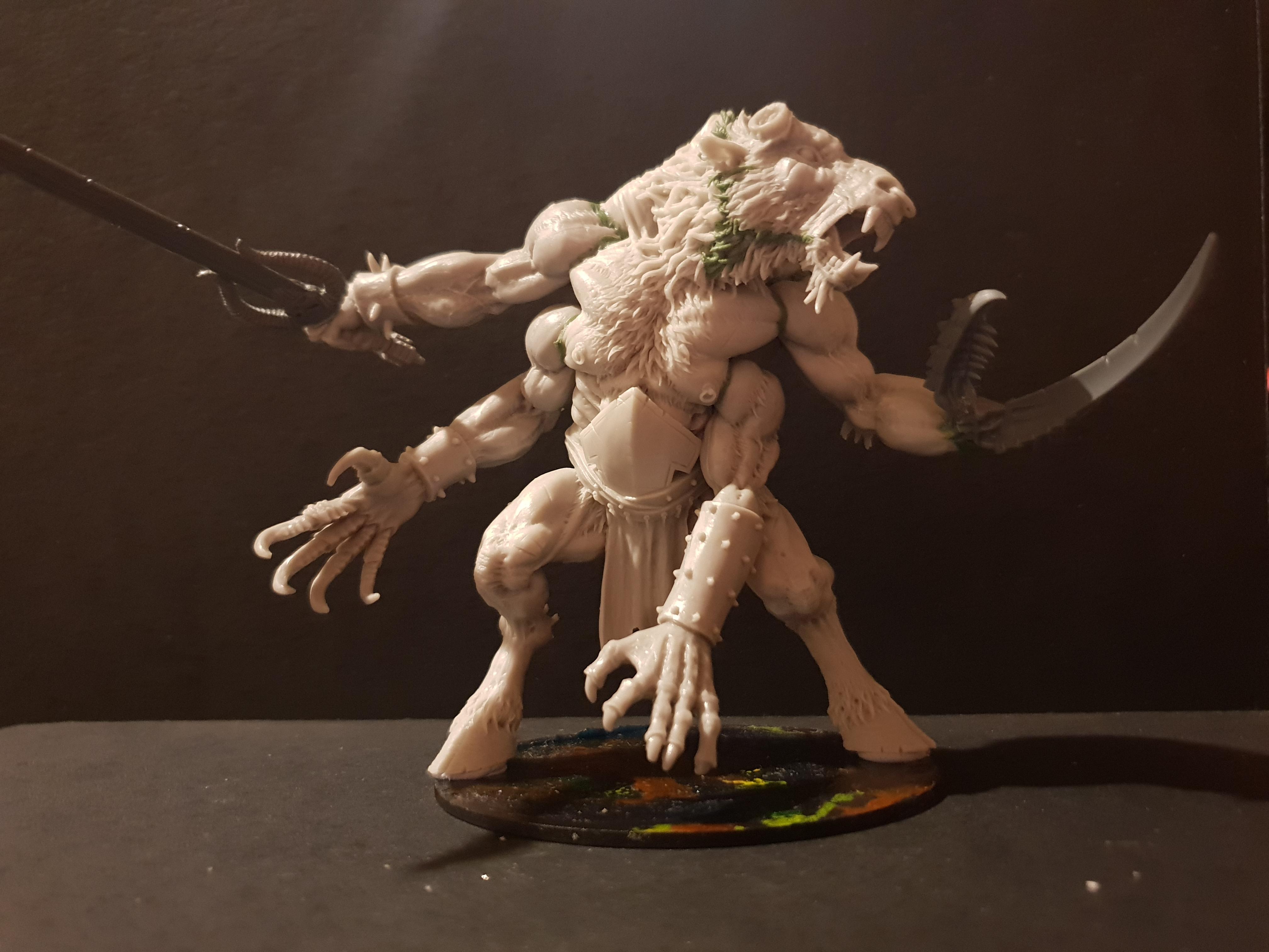 Beastmen, Chaos, Conversion, Daemon Prince, Warhammer 40,000, Work In Progress