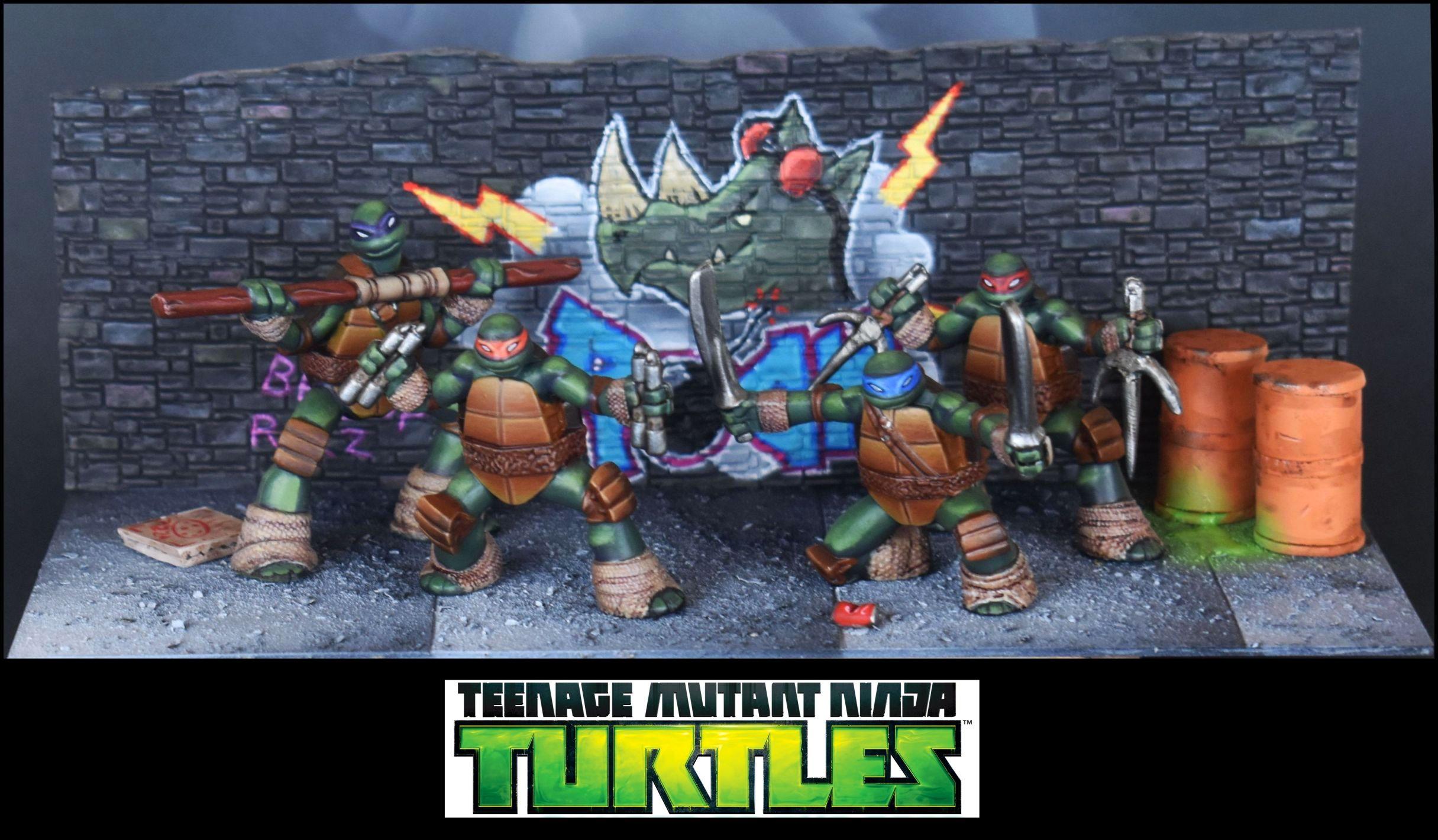 Diorama, Donatello, Leonardo, Michelangelo, Mutant, Ninjas, Raphael, Scratch Build, Set, Teenage, Tmnt, Turtles