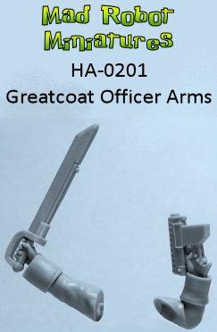 Bits, Resin, Greatcoat Officer Arms
