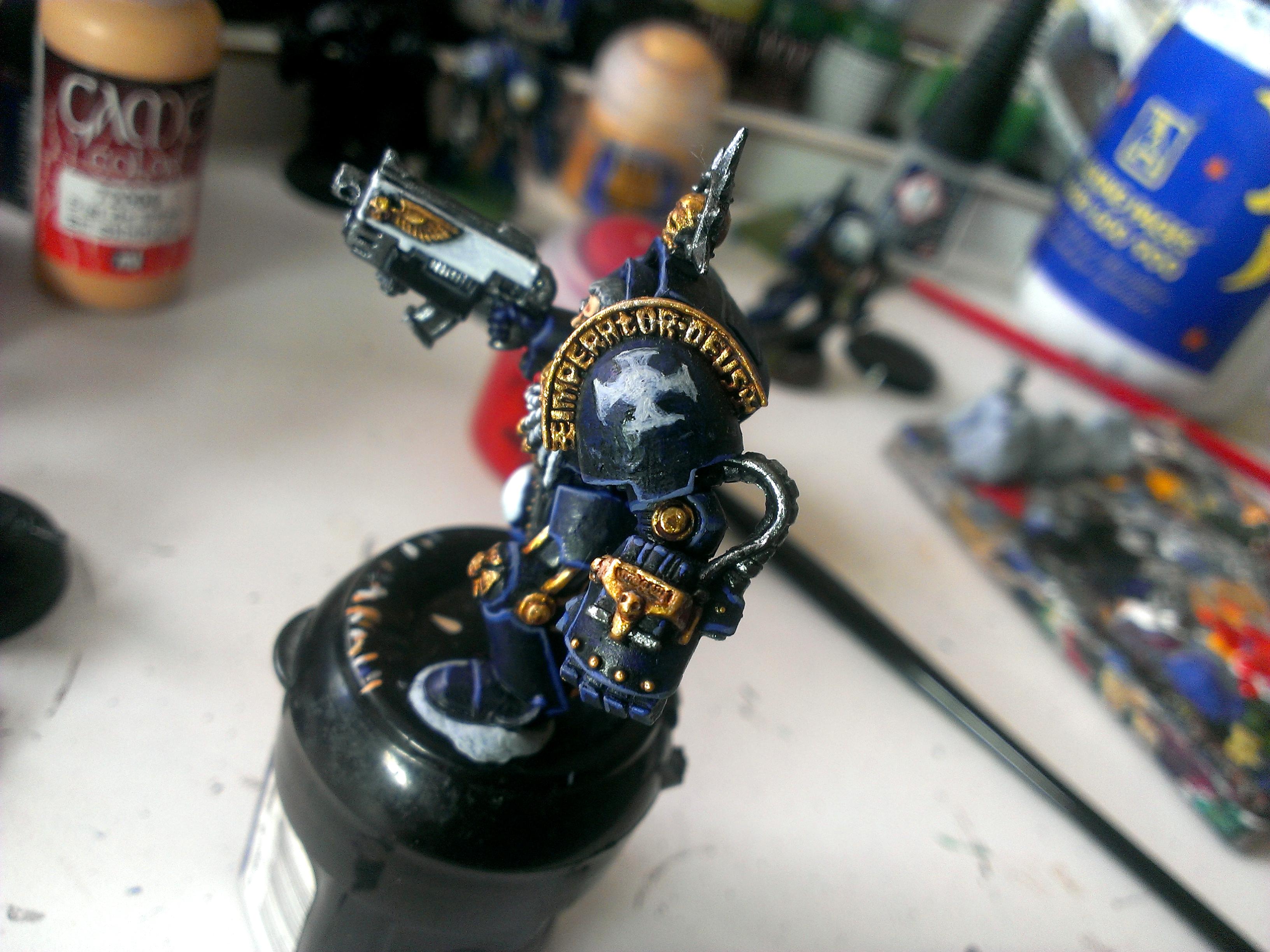 Captain, Invictus, Space Marines, Terminator Armor, Ultramarines, Work In Progress