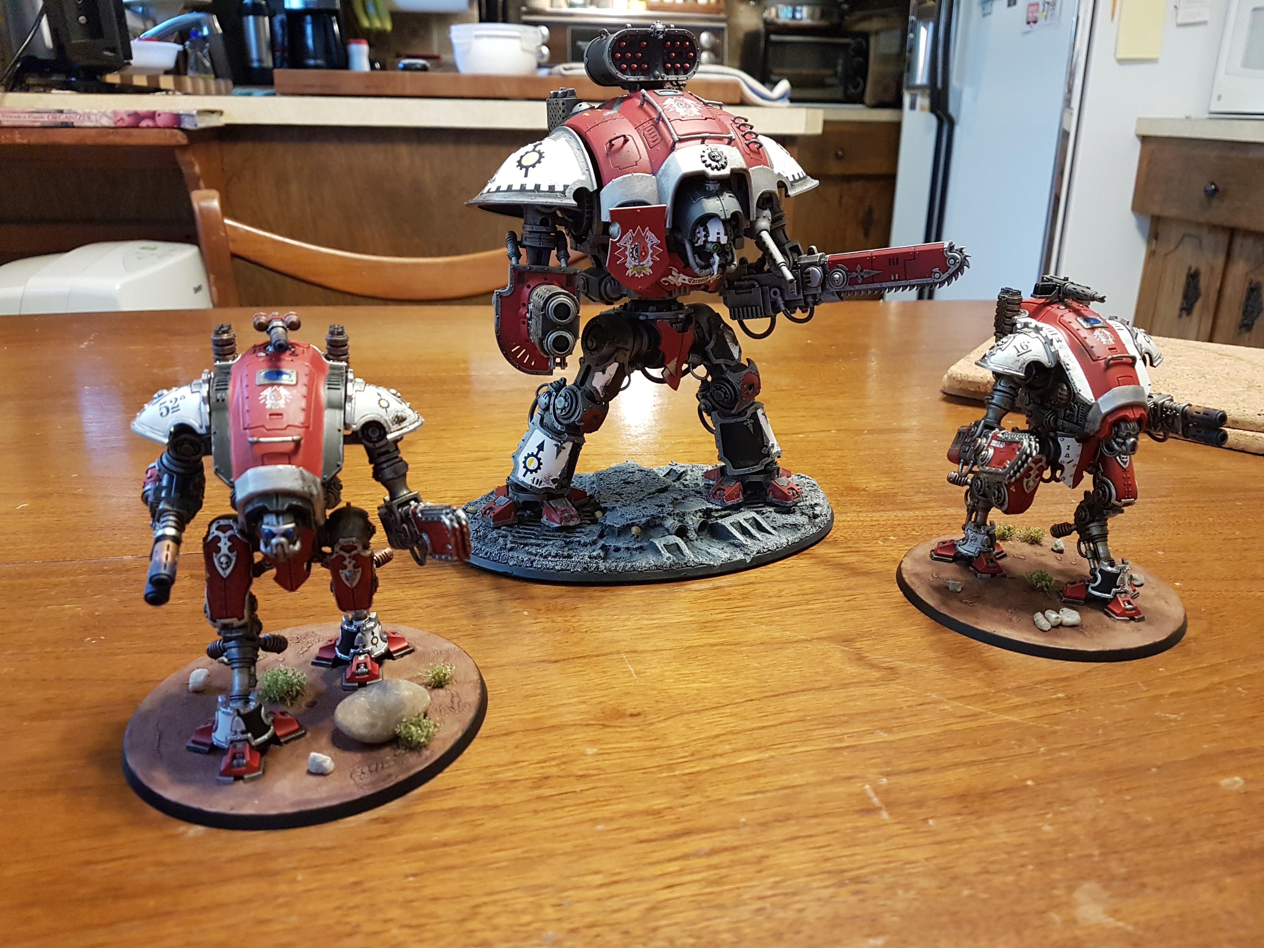Armiger, Armiger Warglaives, Black, Heavy Stubber, House Taranis, Imperial, Imperial Knights, Knight Errant, Knights, Meltagun, Reaper Chain-cleaver, Red, Taranis, Thermal Spear, Warglaives, White