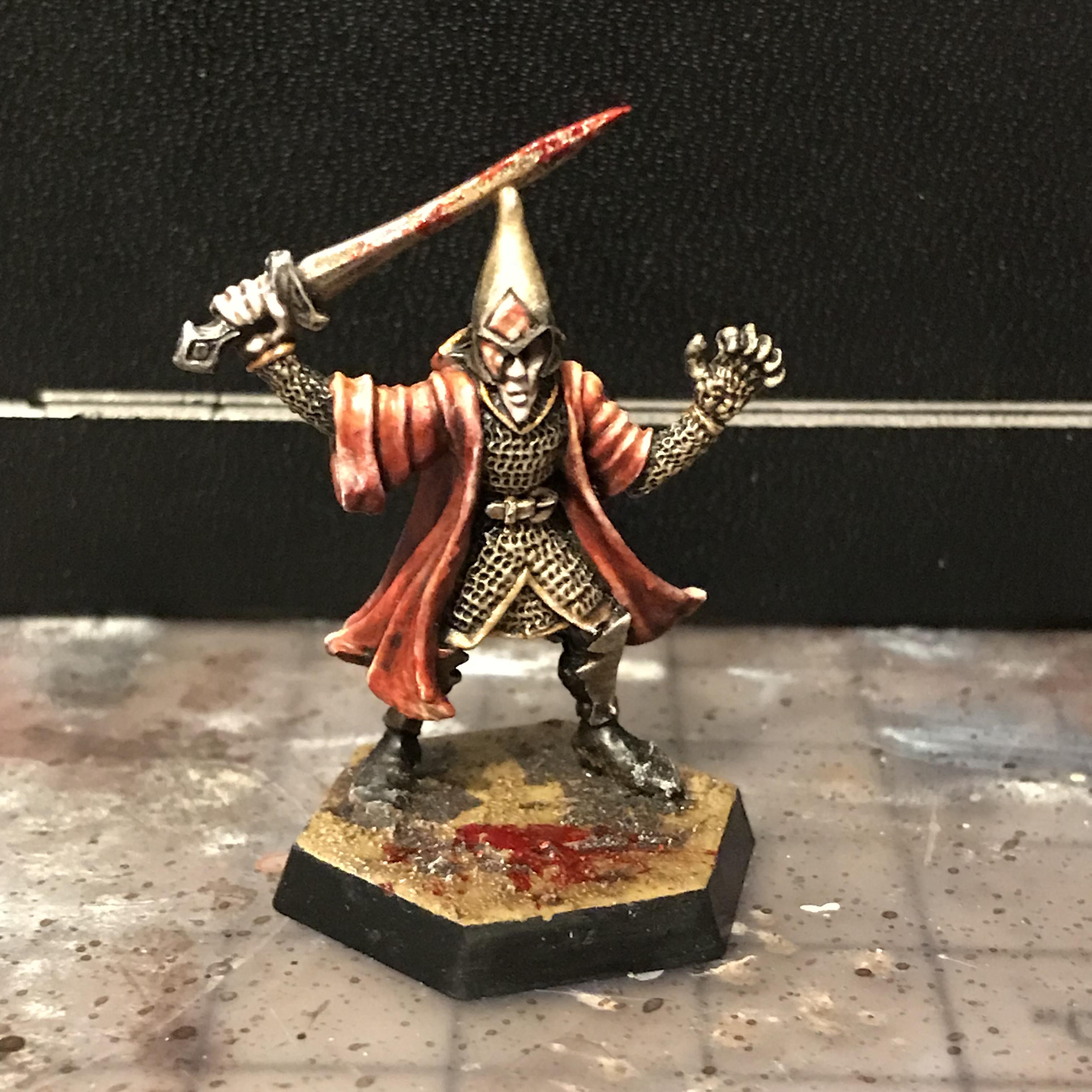 Champion, Chaos, Citadel, Corum, Eternal, Fj, Hand, In, Irsei, Jhaelen, Mage, Mini, Miniature, Moorcock, Oldhammer, Prince, Robe, Roleplay, Scarlet, Silver, Sorcerer, The, Vadhagh, Warhammer Fantasy, With, Wizard