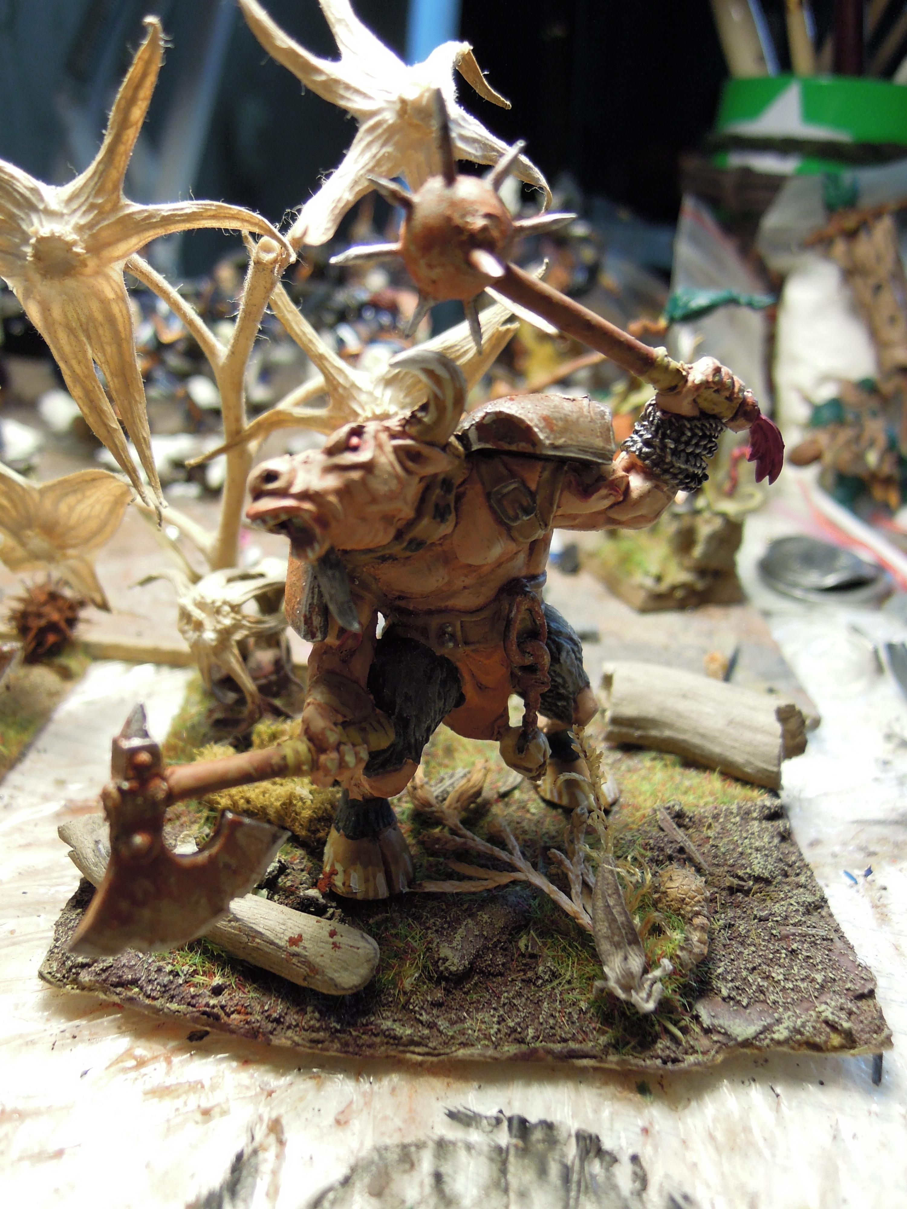 Axe, Beastmen, Bull, Chaos, Conversion, Fantasy Battles, From Russia, Infantry, Mace, Minotaurs, Technolog, Tehnolog, Warhammer Fantasy