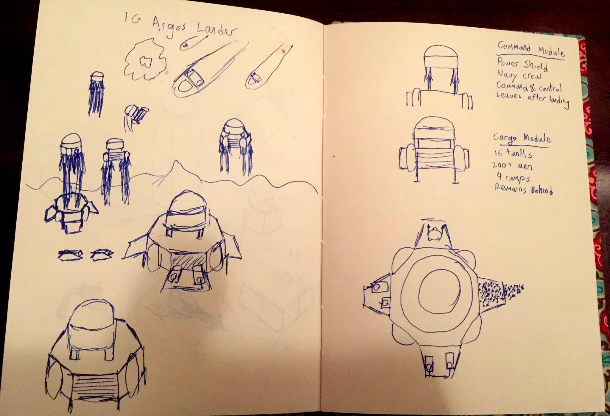 Concept, Drop Ship, Imperial Guard, Landing Ship, Sketch