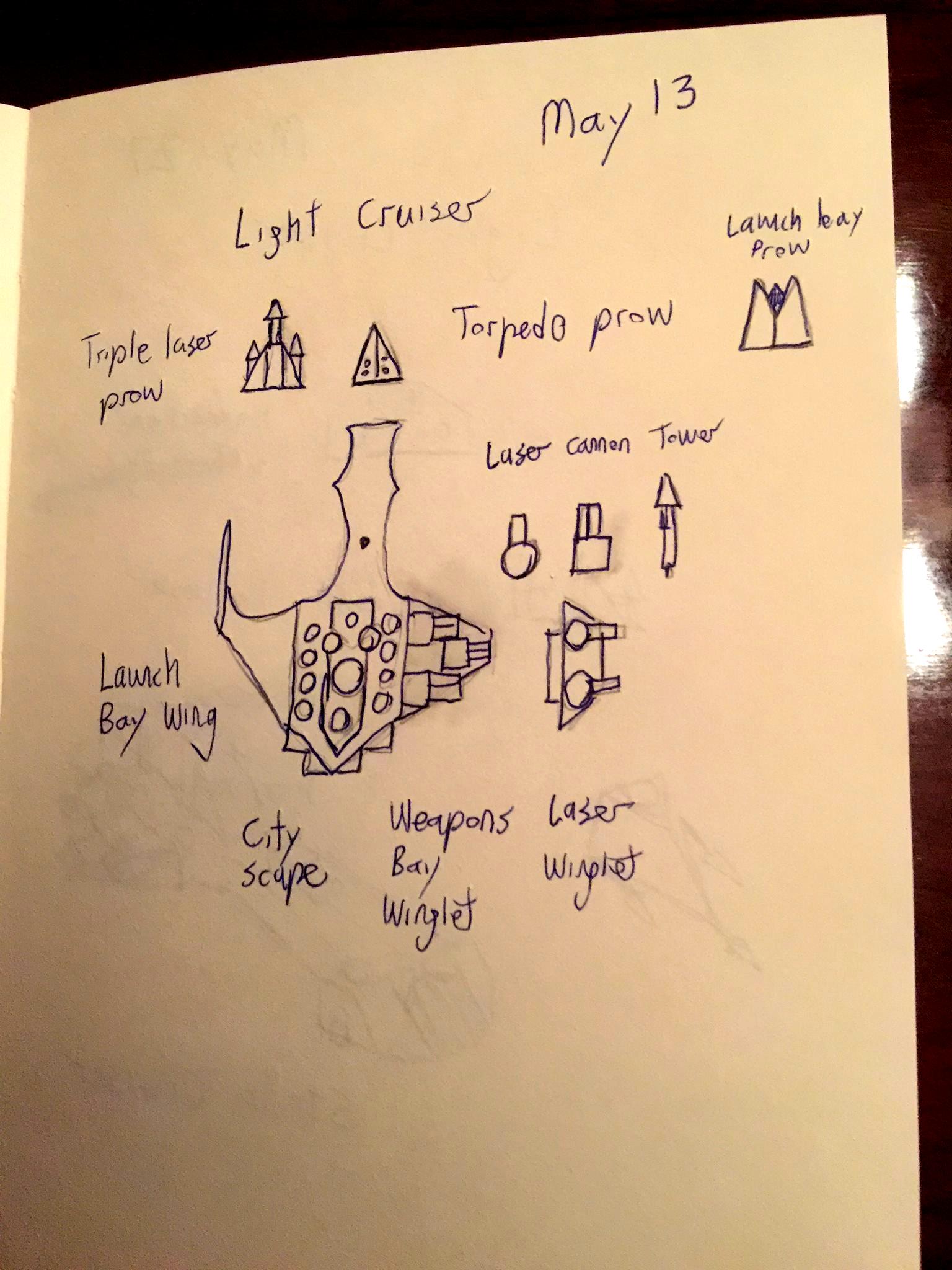 Artwork, Battlefleet Gothic, Concept, Light Cruiser, Sketch, Space Fleet