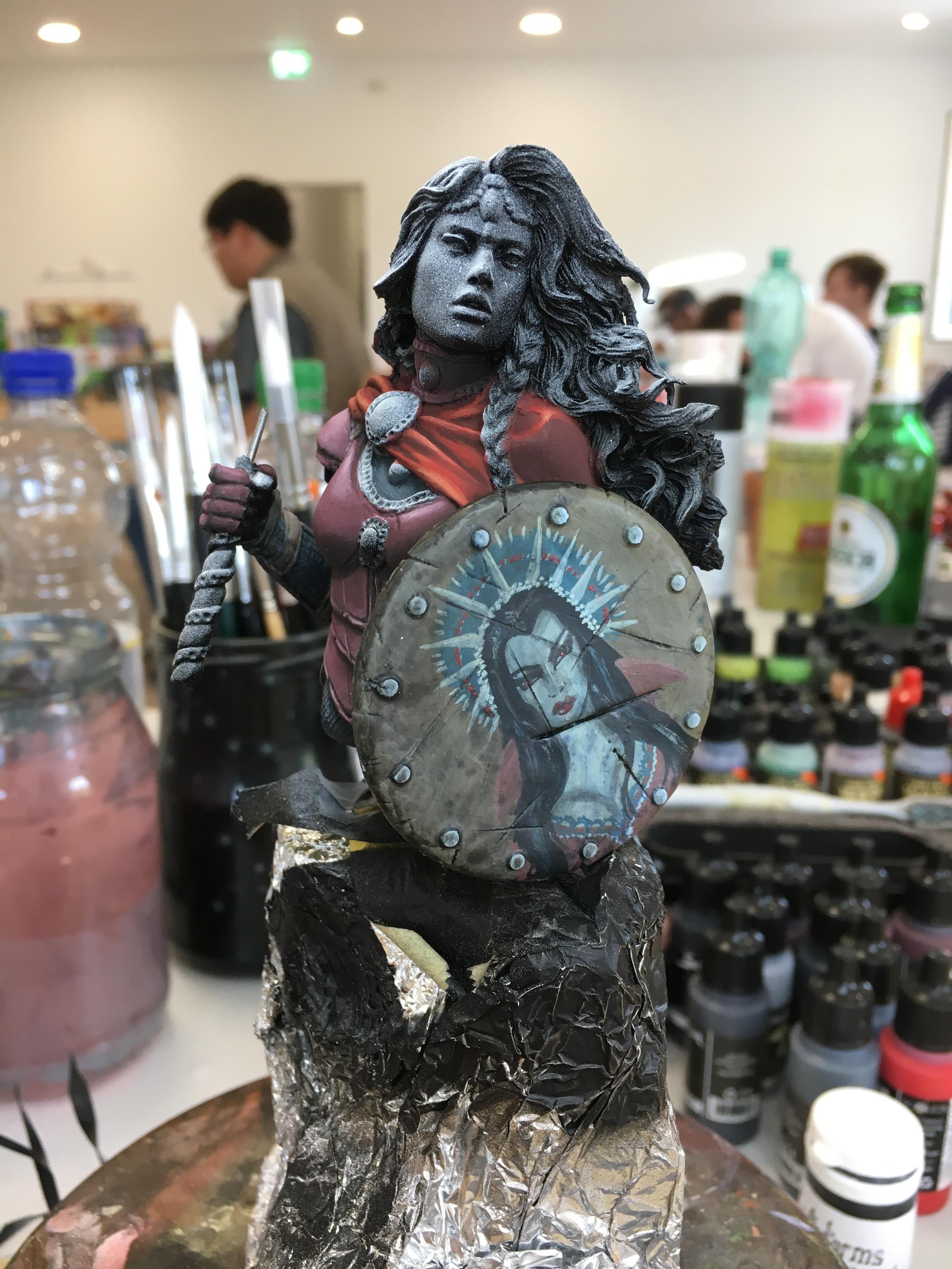 with shield