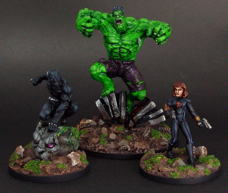 Black Panther, Black Widow, Heroclix, Hulk, Superhero