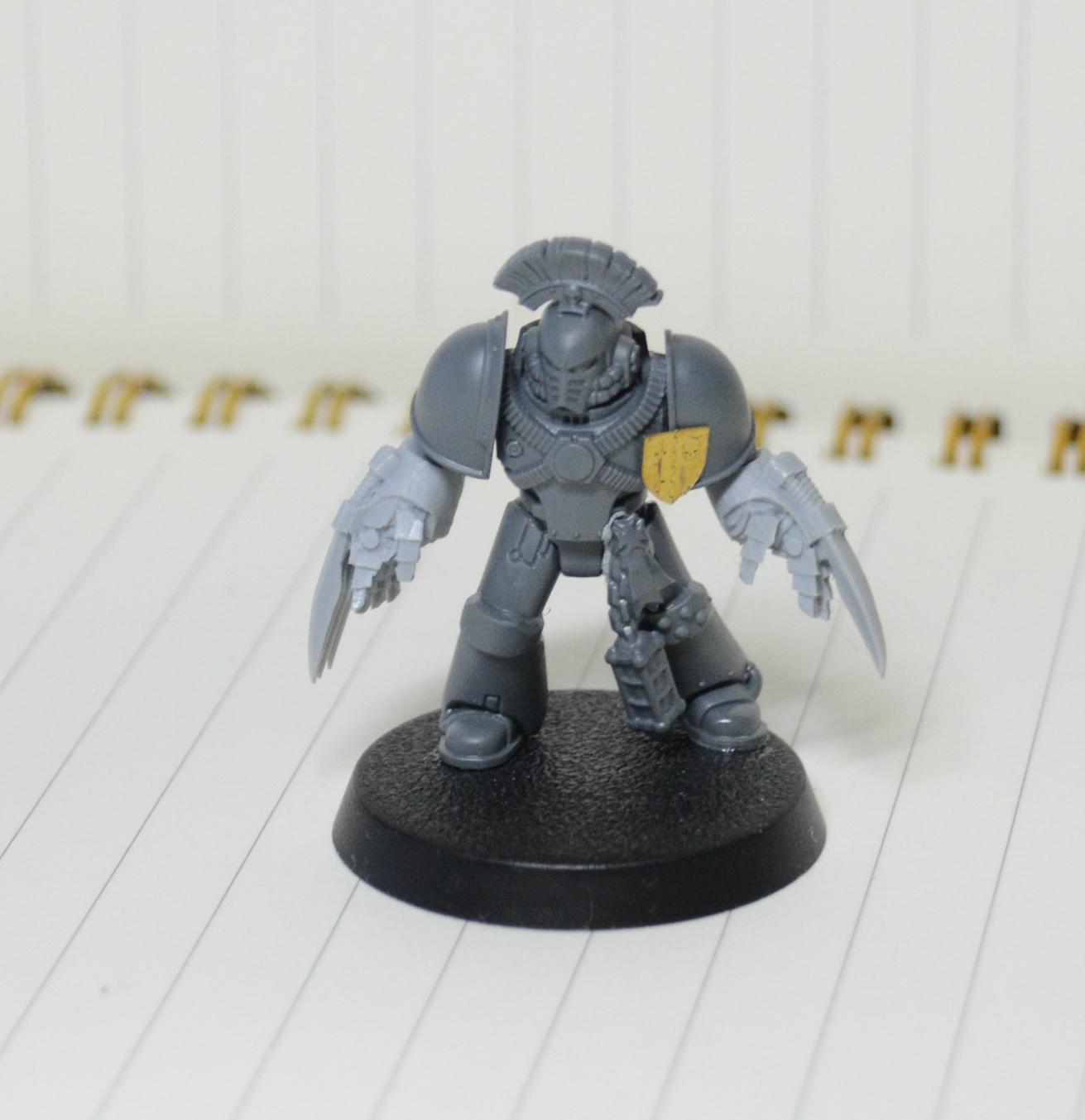 Assault, Black, Black Templars, Blanche, Chainsword, Conversion, Forge World, Imperium, Space Marines, Tactical Squad, Templars, Terminator Armor