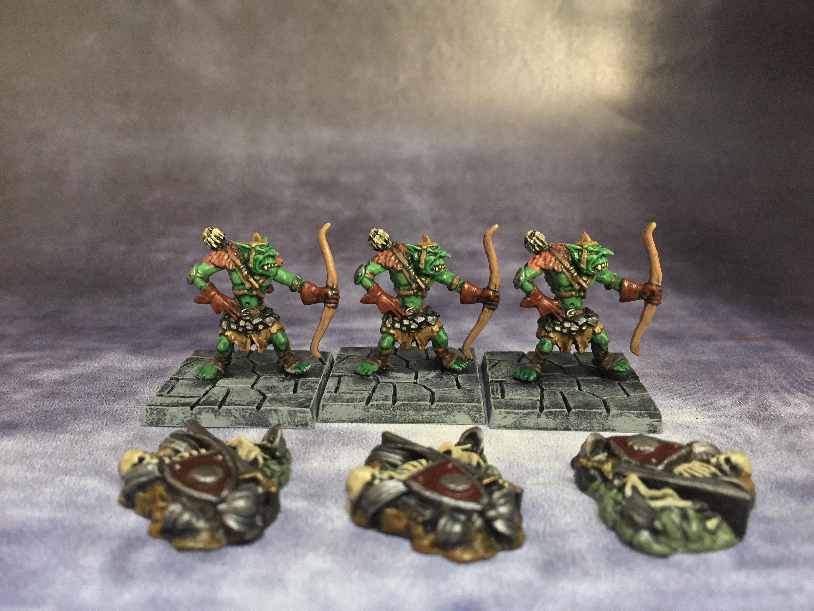 Archers, Bone Pile, Dungeon Saga, Goblins, June 2016, Mantic, Skeletons