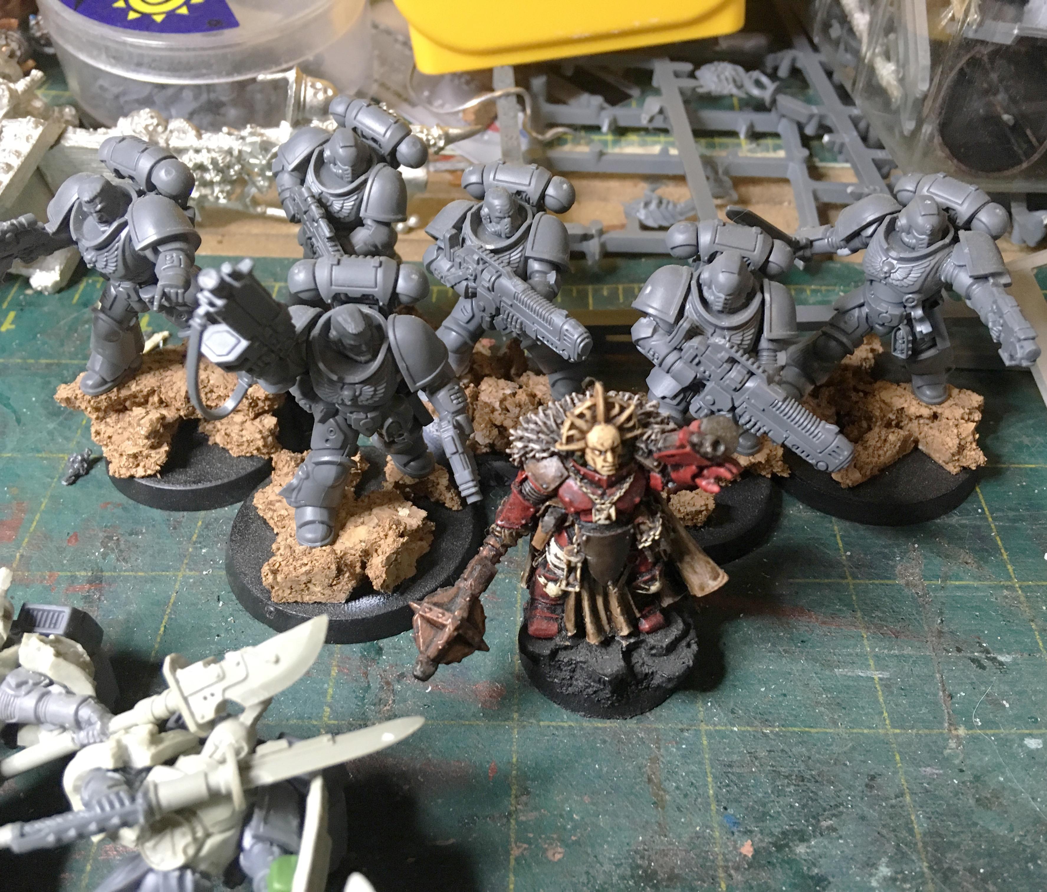 We have some Primaris Marines and other Marine characters. Could build up on them for some interesting results