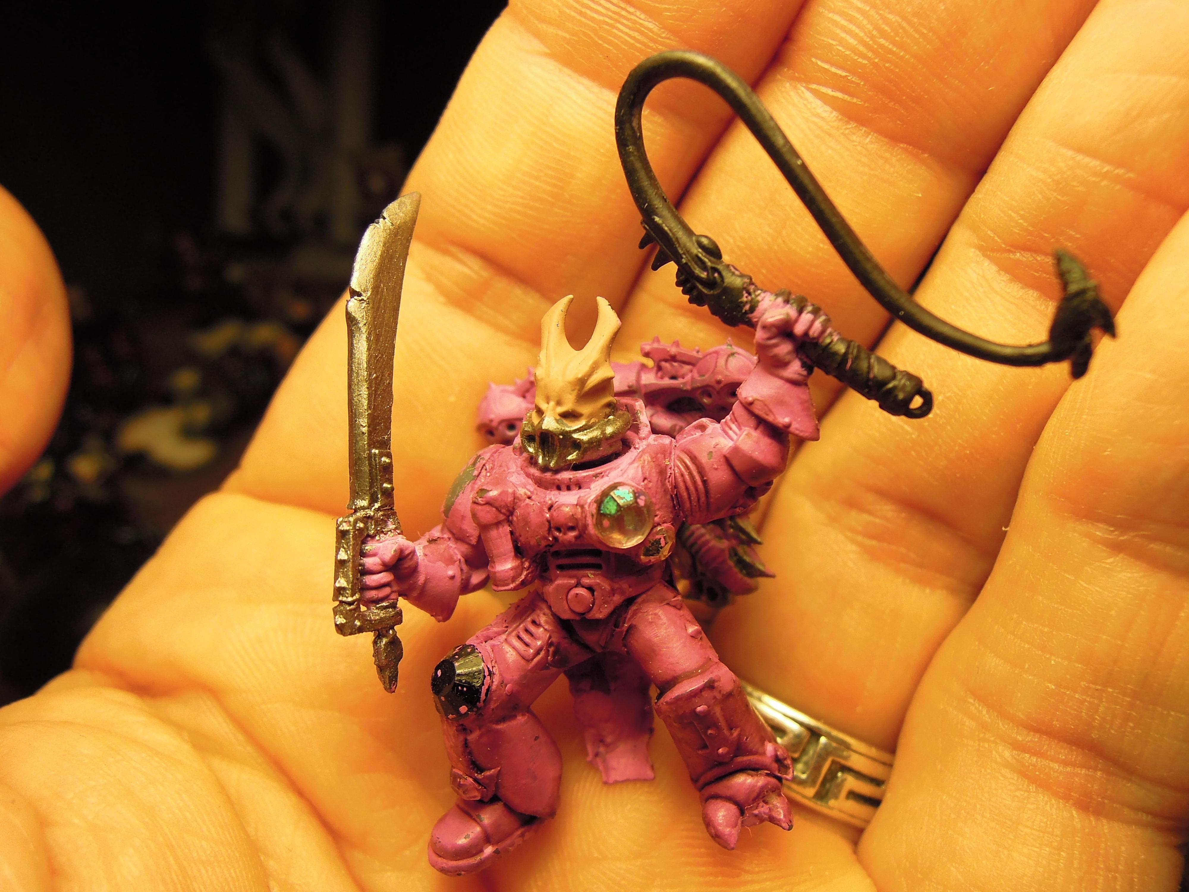 Aspiring Champion, Chaos, Chaos Space Marines, Conversion, Emperor's Children, Heresy, Heretic Astartes, Infantry, Kitbash, Perfection Or Death, Slaanesh, Sword, Traitor Legions, Warhammer 40,000, Whip, Whiplash, Work In Progress