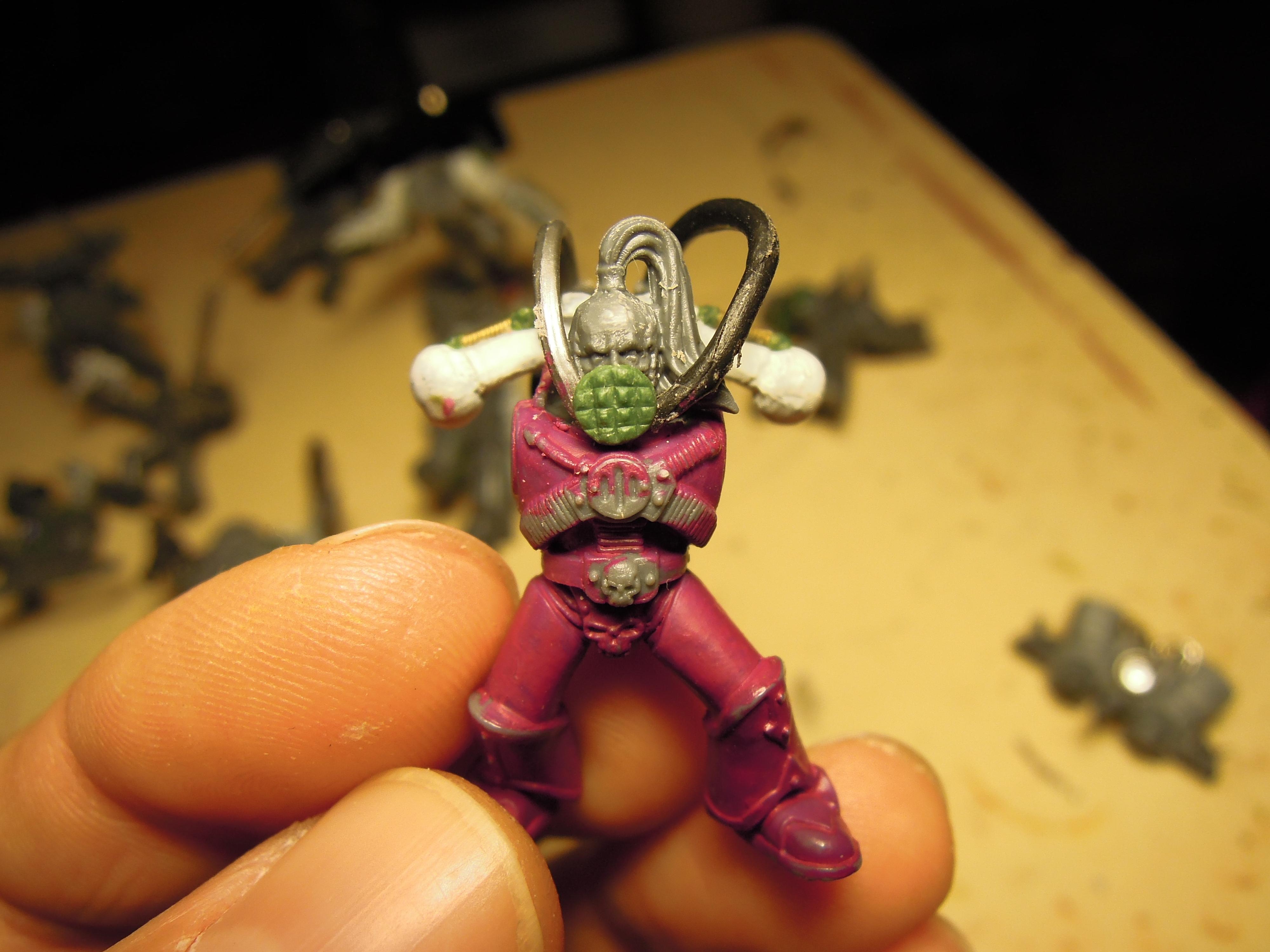 Chaos, Chaos Space Marines, Conversion, Emperor's Children, Greenstuff, Heresy, Heretic Astartes, Infantry, Kitbash, Noise Marines, Perfection Or Death, Slaanesh, Traitor Legions, Vox, Warhammer 40,000, Wire, Work In Progress
