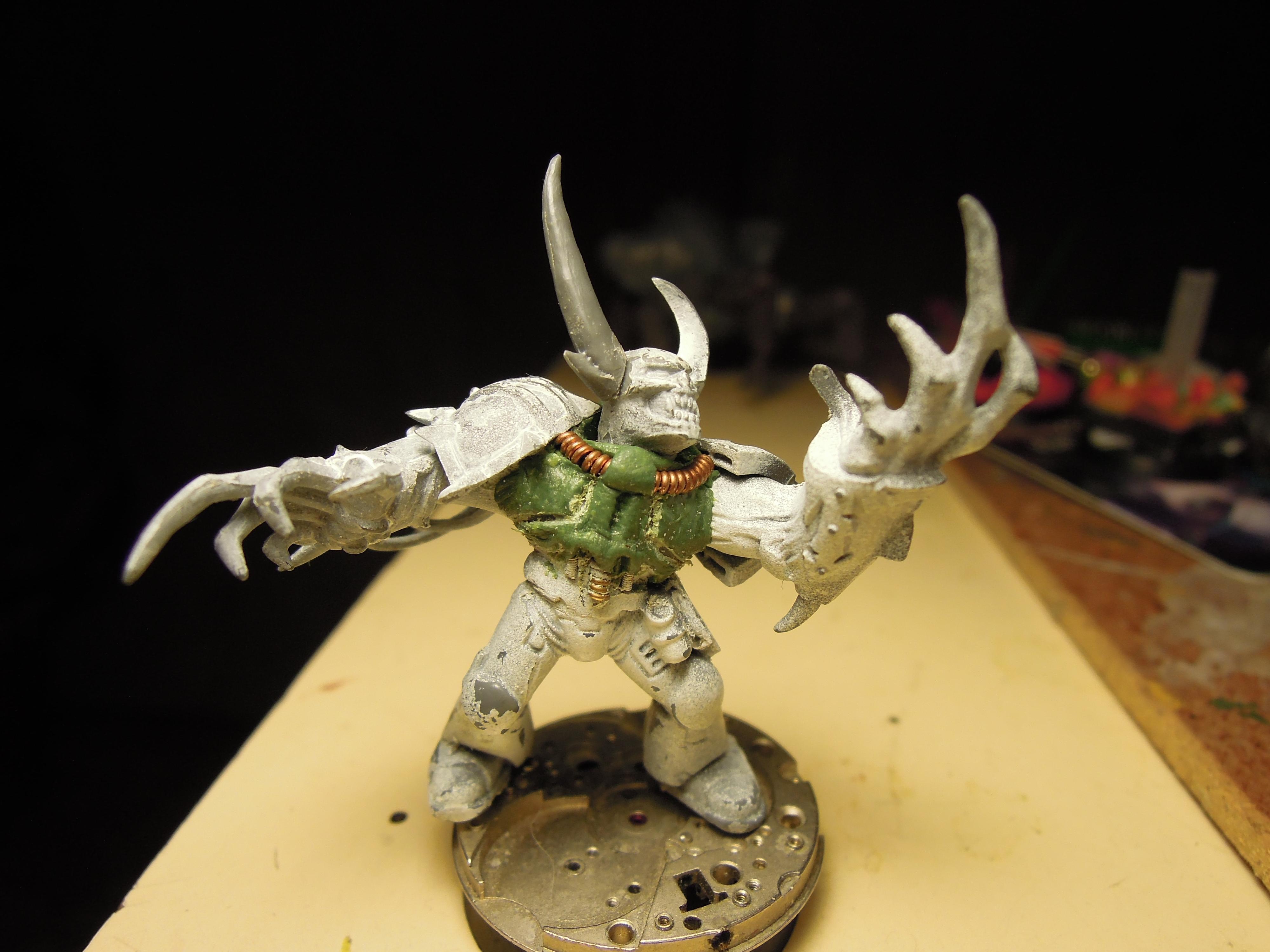 Chaos, Chaos Space Marines, Conversion, Emperor's Children, Greenstuff, Heresy, Heretic Astartes, Infantry, Kitbash, Perfection Or Death, Possessed, Sculpting, Slaanesh, Traitor Legions, Warhammer 40,000, Wire, Work In Progress