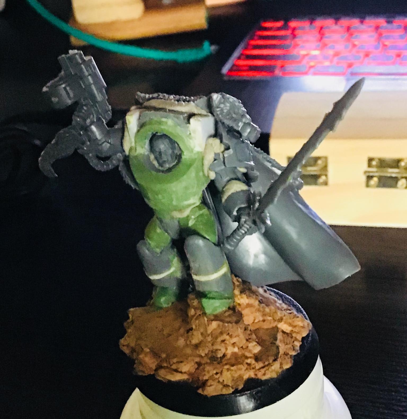 Character, Single Model, Space Marine Captain, Space Marines, Warhammer 40,000, Work In Progress
