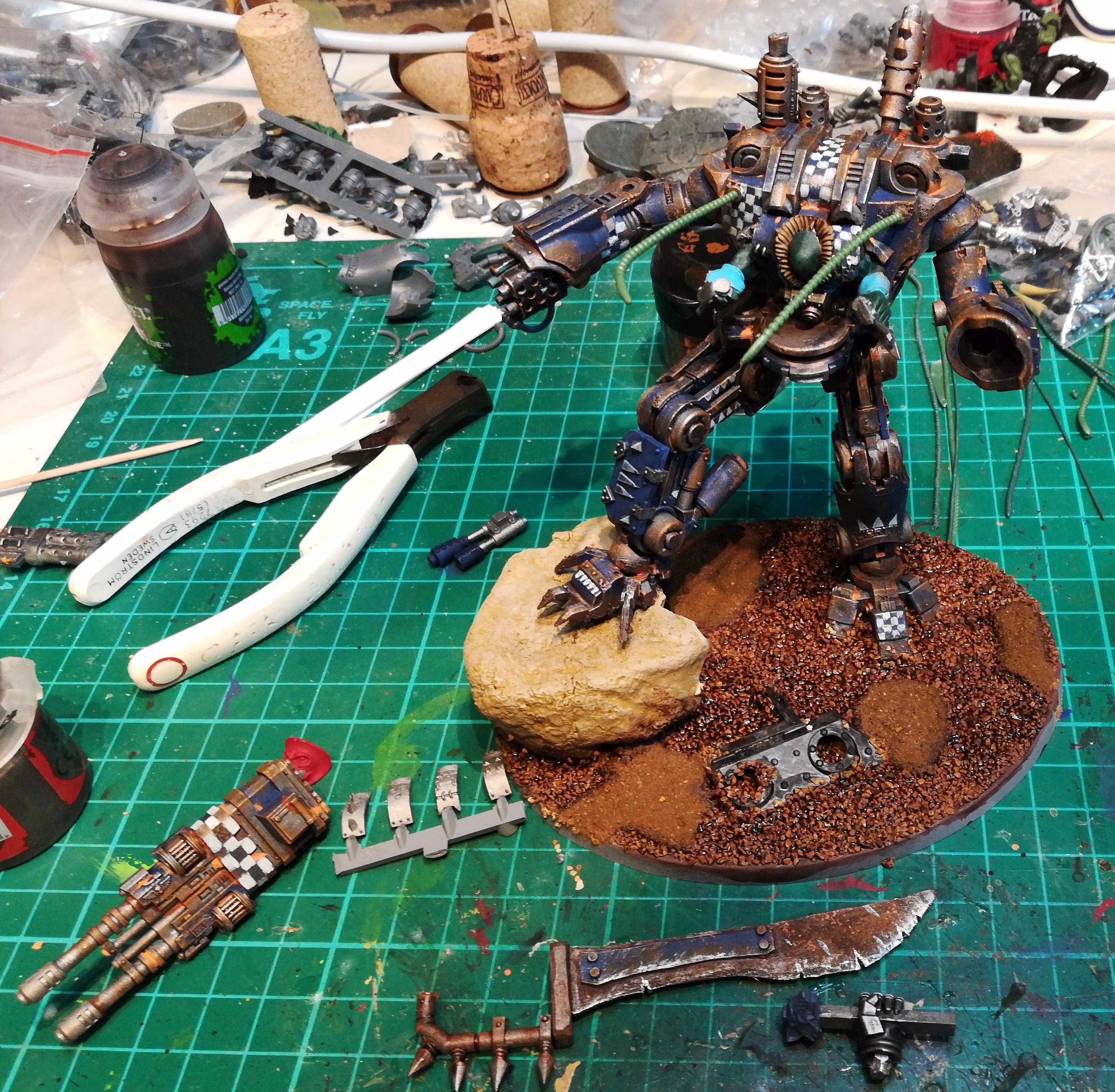 Blue, Deathskulls, Dreadknight, Looted, Orks
