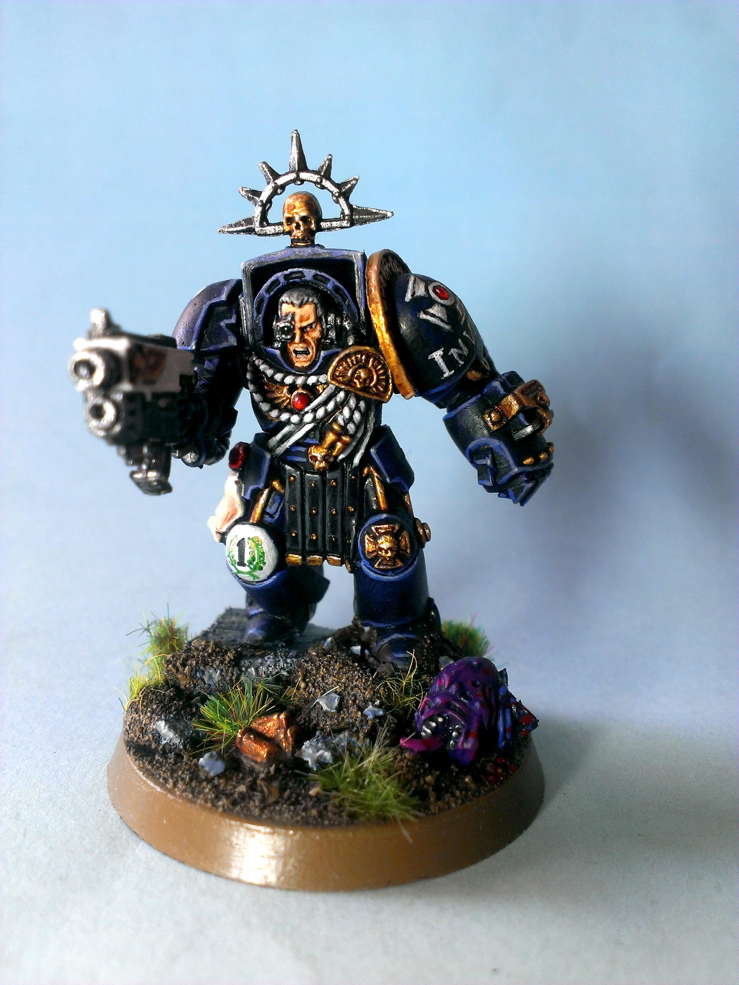 Captain, Conversion, Invictus, Space Marines, Terminator Armor, Ultramarines