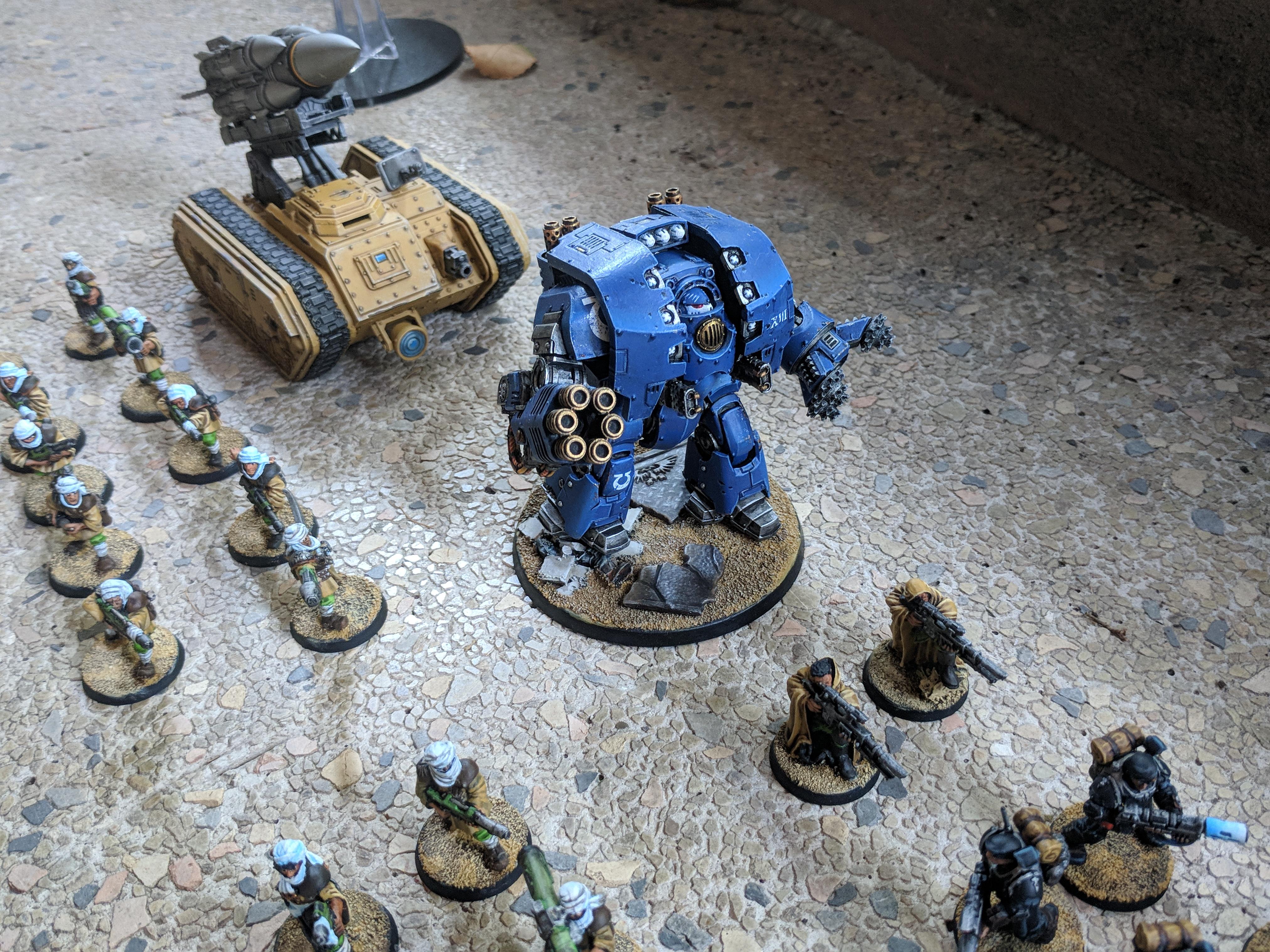 Leman Russ, Leviathan, Tallarn Desert Raiders, Ultramarines, Valkyrie, Vendetta