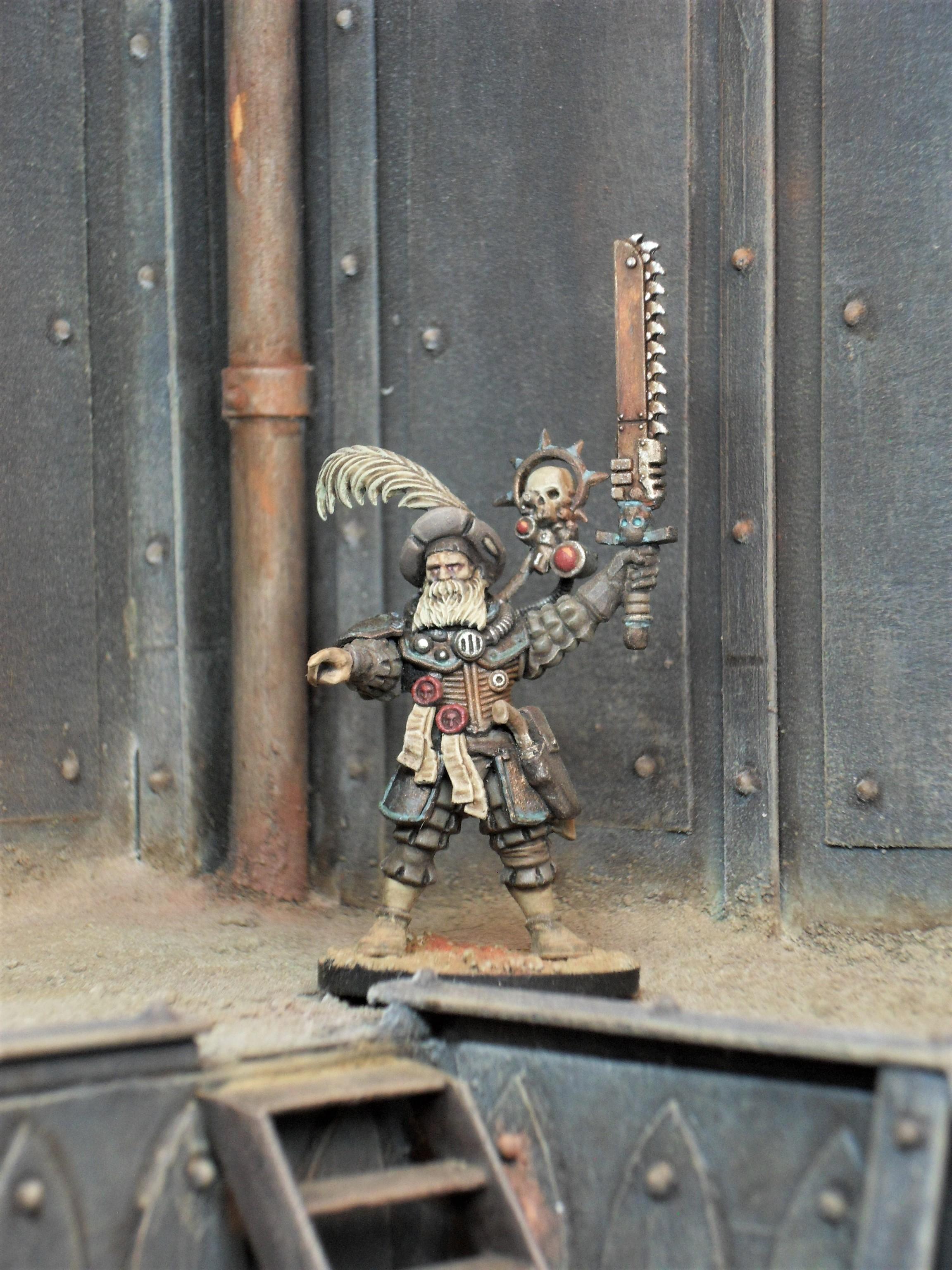 Astra Militarum, Company Commander, Dust, Imperial Guard, Pigments, Rust, Warhammer 40,000, Weathered