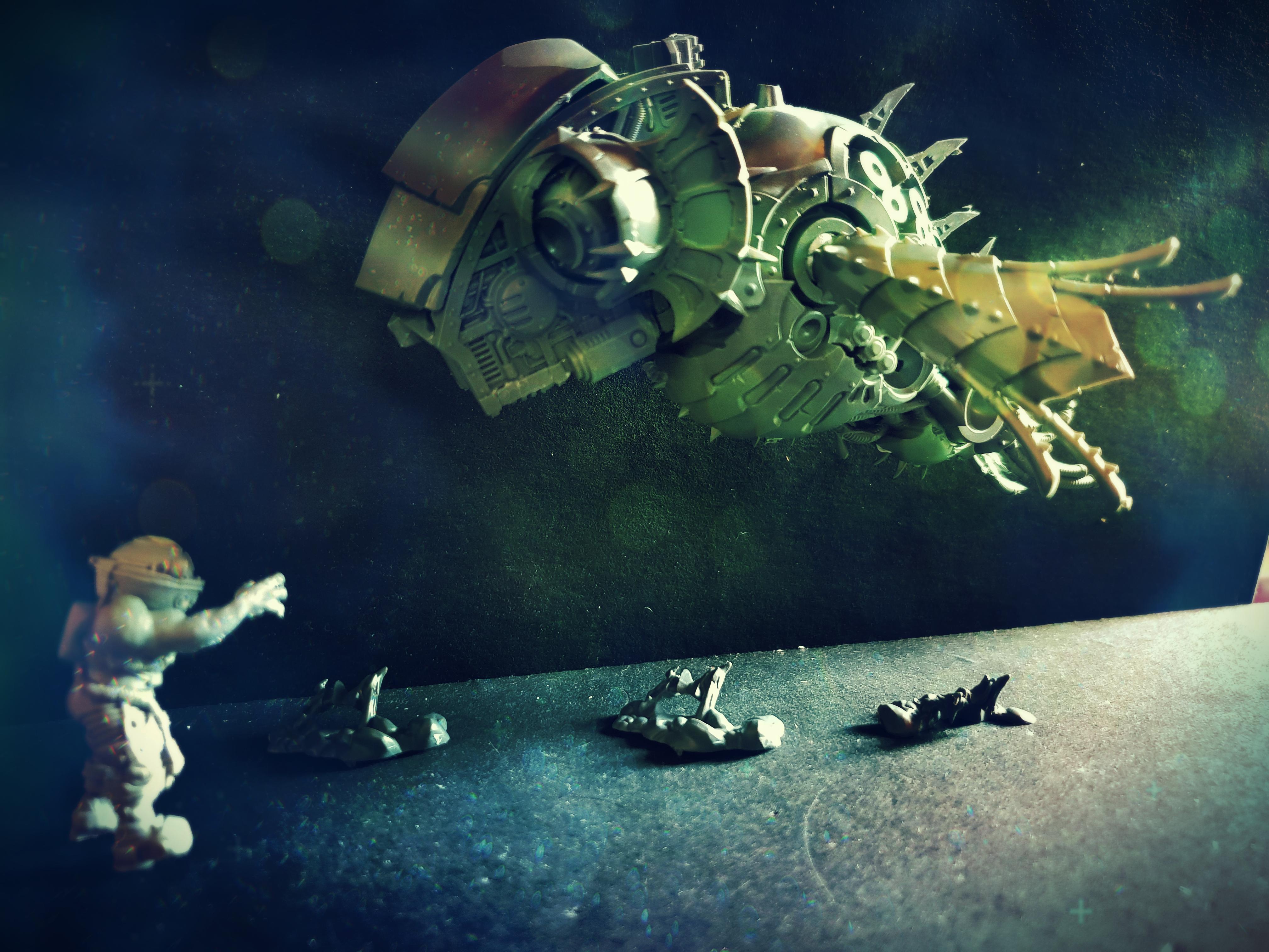Chaos, Conversion, Robo-fish, Slaanesh, Underwater, Warhammer 40,000, Work In Progress