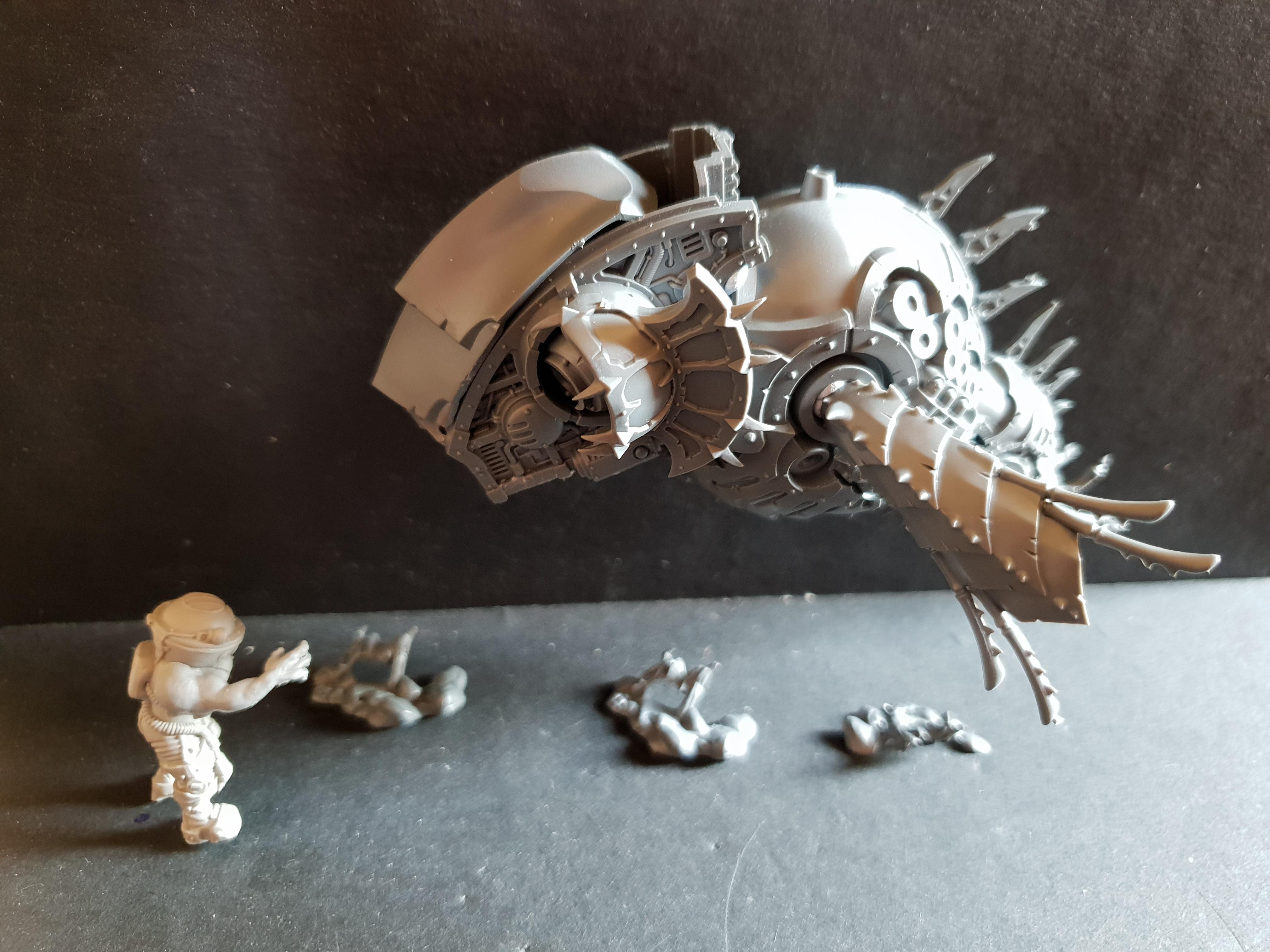 Chaos, Conversion, Robot Fish, Slaanesh, Warhammer 40,000, Work In Progress