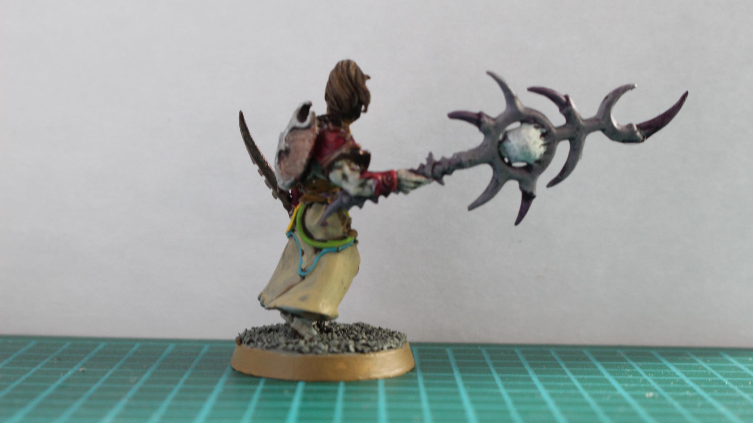 Staff is a banner top from the Seeker set, Arm and shoulder armour are from the Hellstriders kit