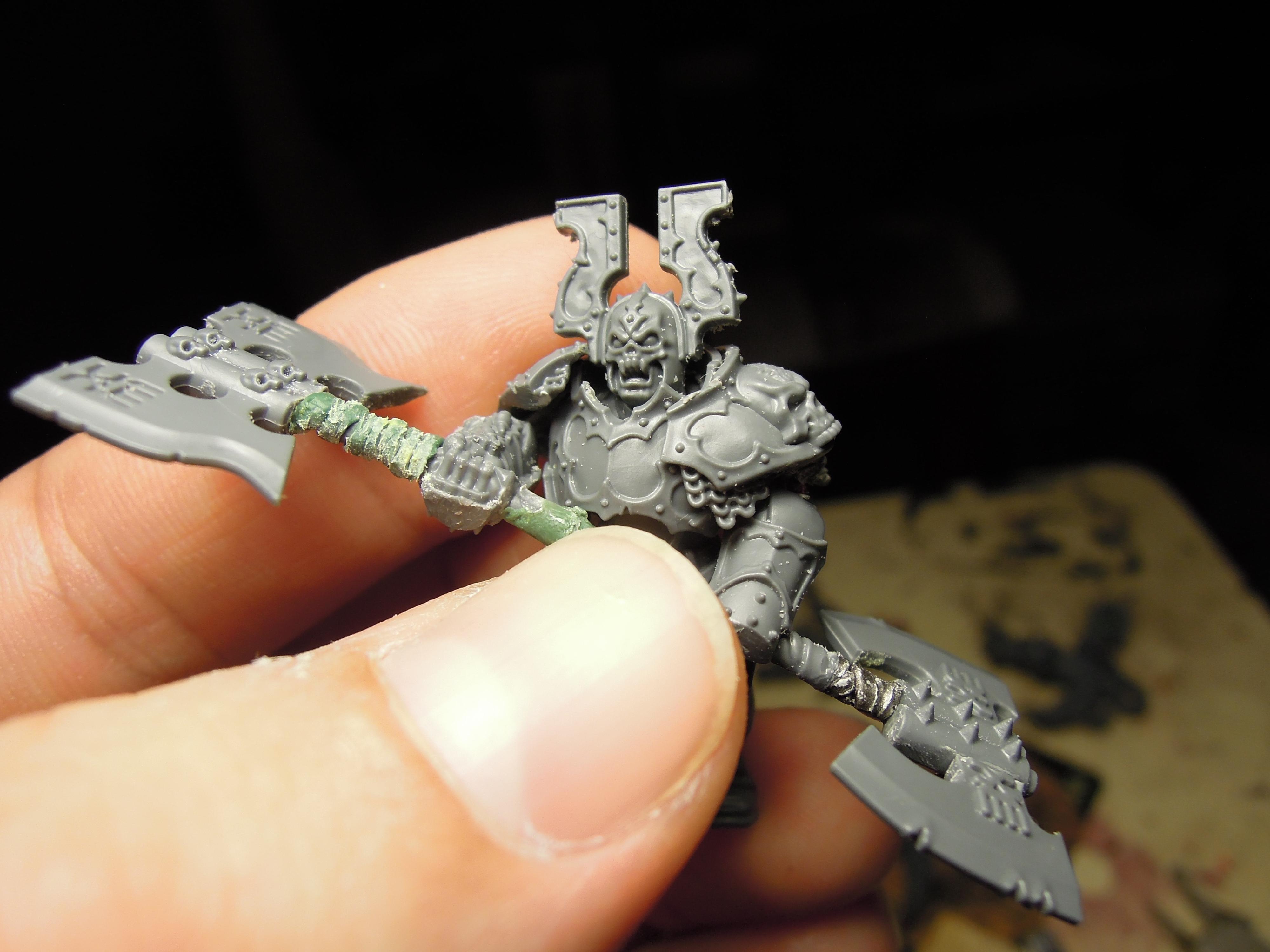 Age Of Sigmar, Berserk, Berserkers, Berzerk, Berzerker, Blades Of Khorne, Blood For The Blood God, Blood Warriors, Chaos, Conversion, Glaive, Infantry, Khorne, Khorne Bloodbound, Skulls For Skull Throne, Warhammer Fantasy, Work In Progress