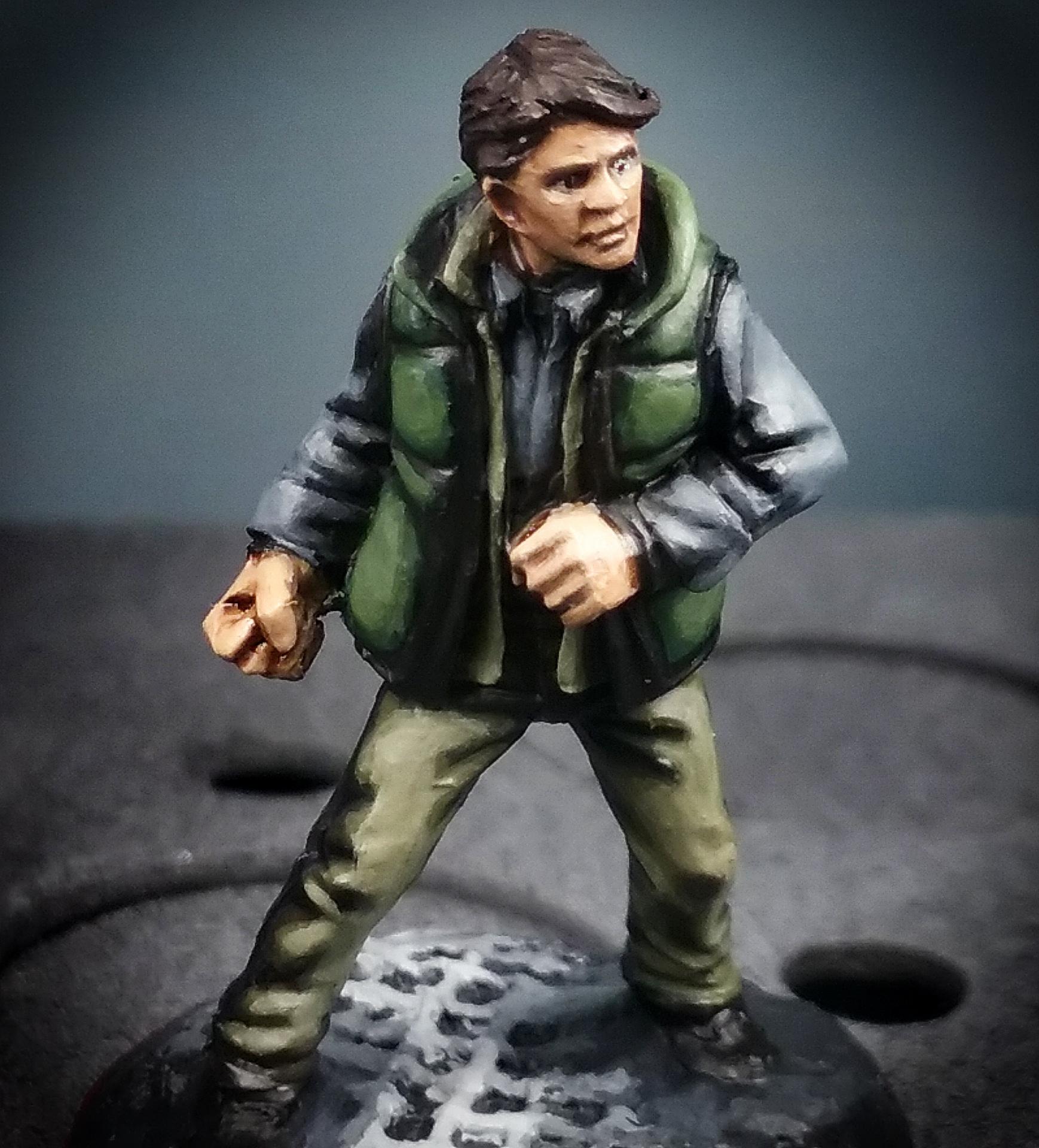 28mm Battlestar Galactica Miniatures, Battlestar, Battlestar Galactica, Battlestar Galactica Miniatures, Galactica, Sci Fi Civilian, Space Crew, Tom Zarek, Zarek