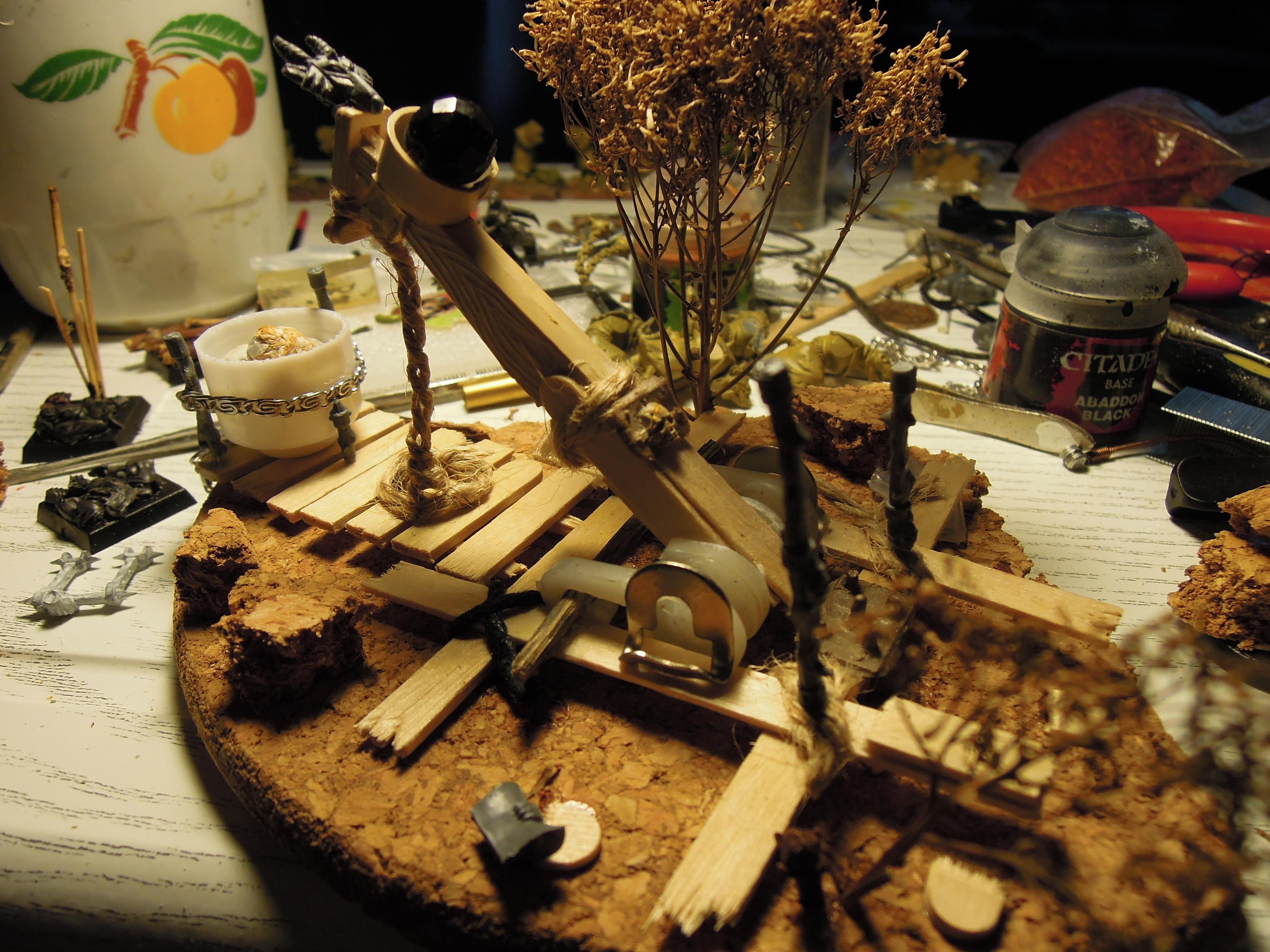 Age Of Sigmar, Balsa, Catapult, Chaos, Conversion, Disease, Pestilence, Plague, Plague Monks, Rats, Scratch Build, Siege Engine, Skaven, Warhammer Fantasy, Wooden, Work In Progress