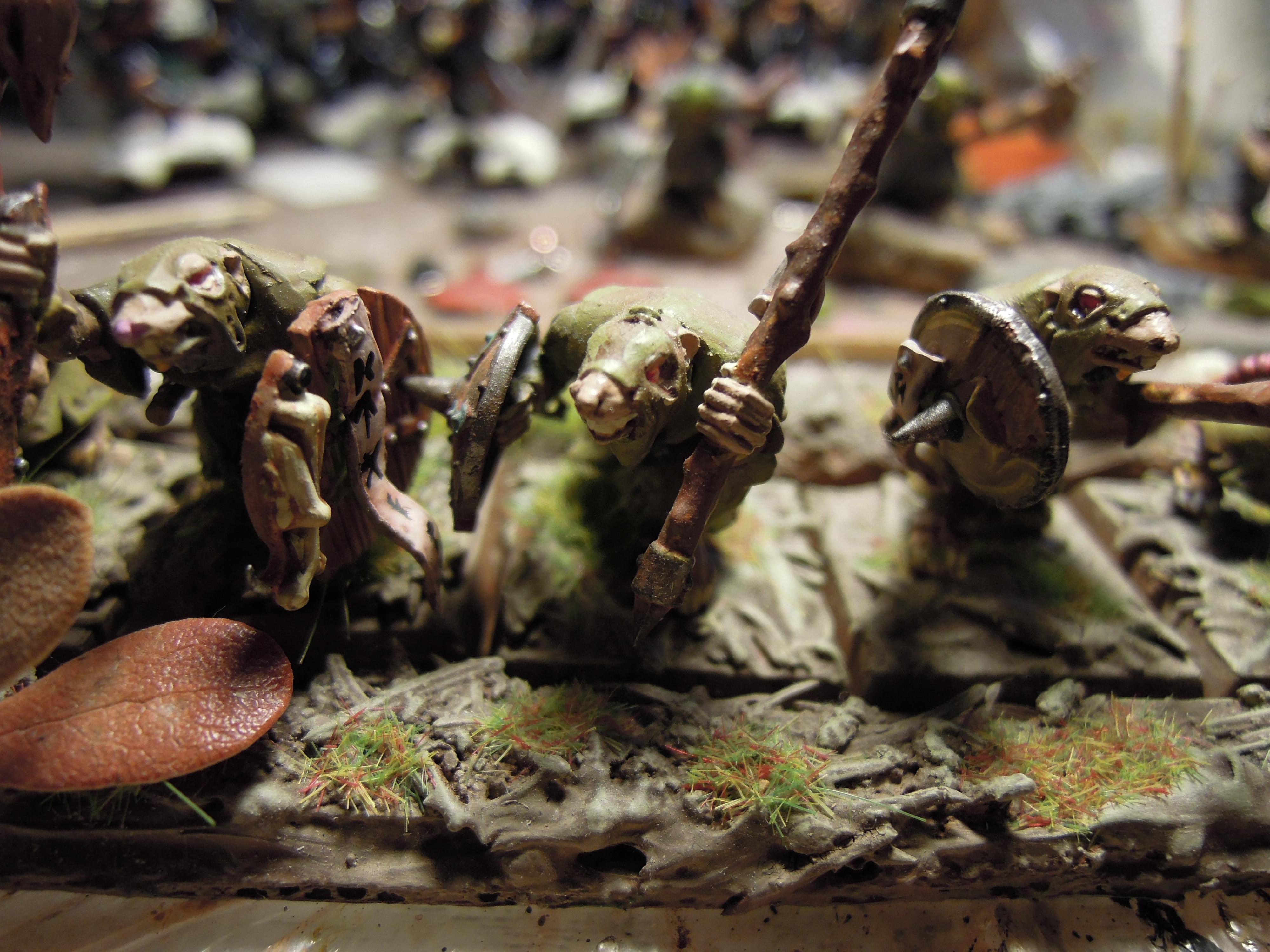 Age Of Sigmar, Chaos, Conversion, Disease, Pestilence, Plague, Plague Monks, Rats, Regiment, Shield, Skaven, Spear, Warhammer Fantasy