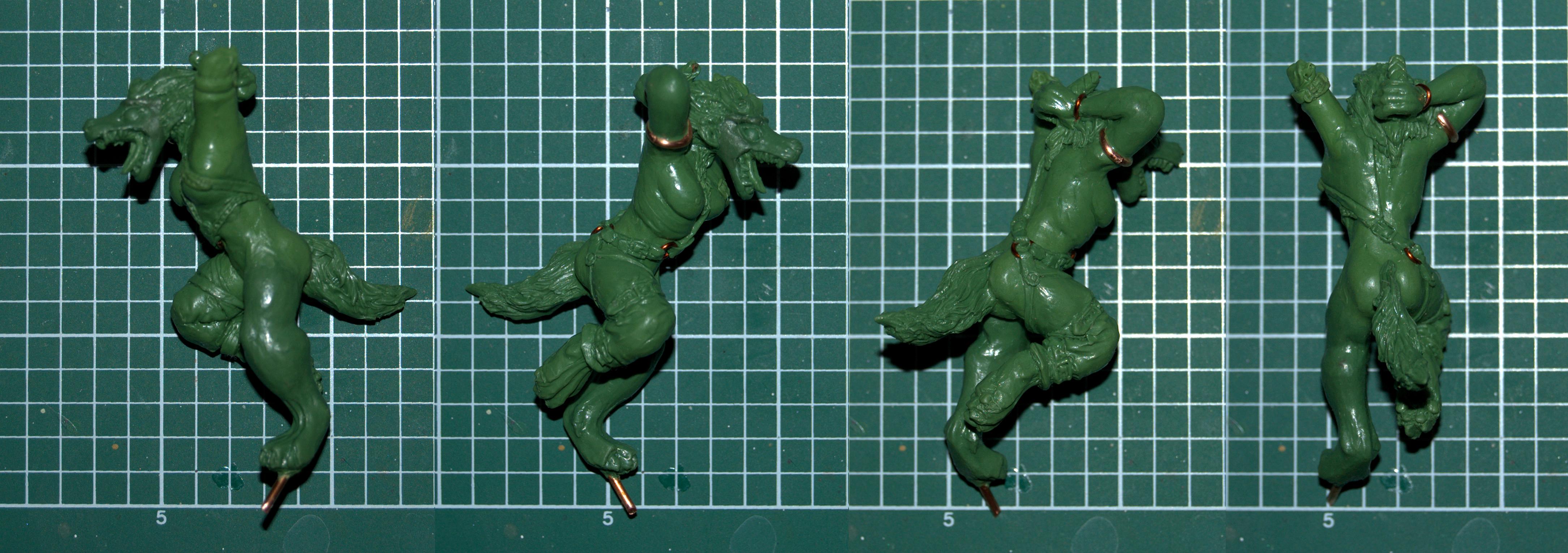 54 Mm, Beastmen, Greenstuff, Sculpting, Wolf