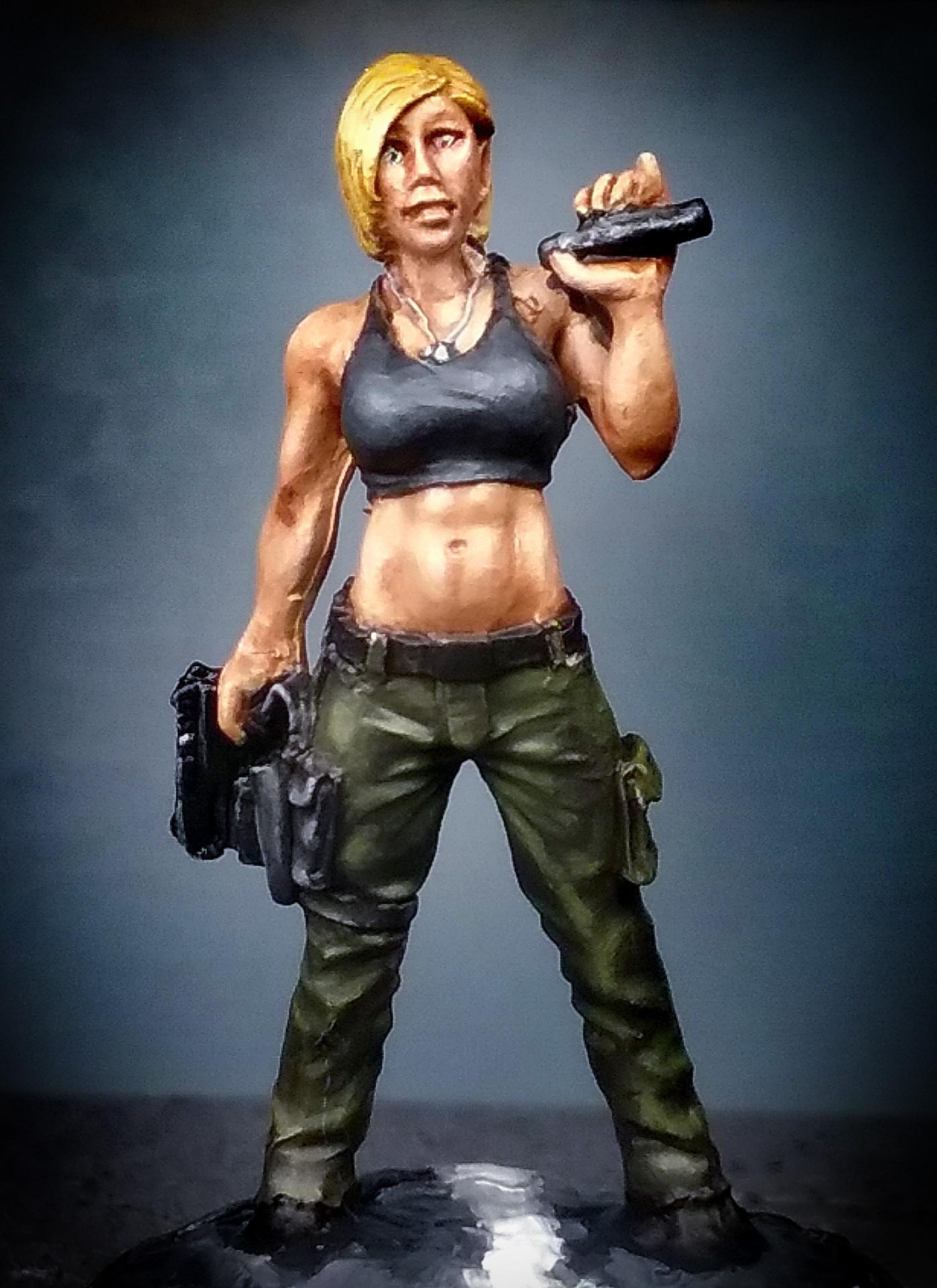 28mm Battlestar Galactica Miniatures, Battlestar Galactica, Battlestar Galactica Miniatures, Female Pilot, Hasslefree, Hasslefree Miniatures, Kara Thrace, Pilot, Sci Fi Pilot, Starbuck, Vic Lewinksi