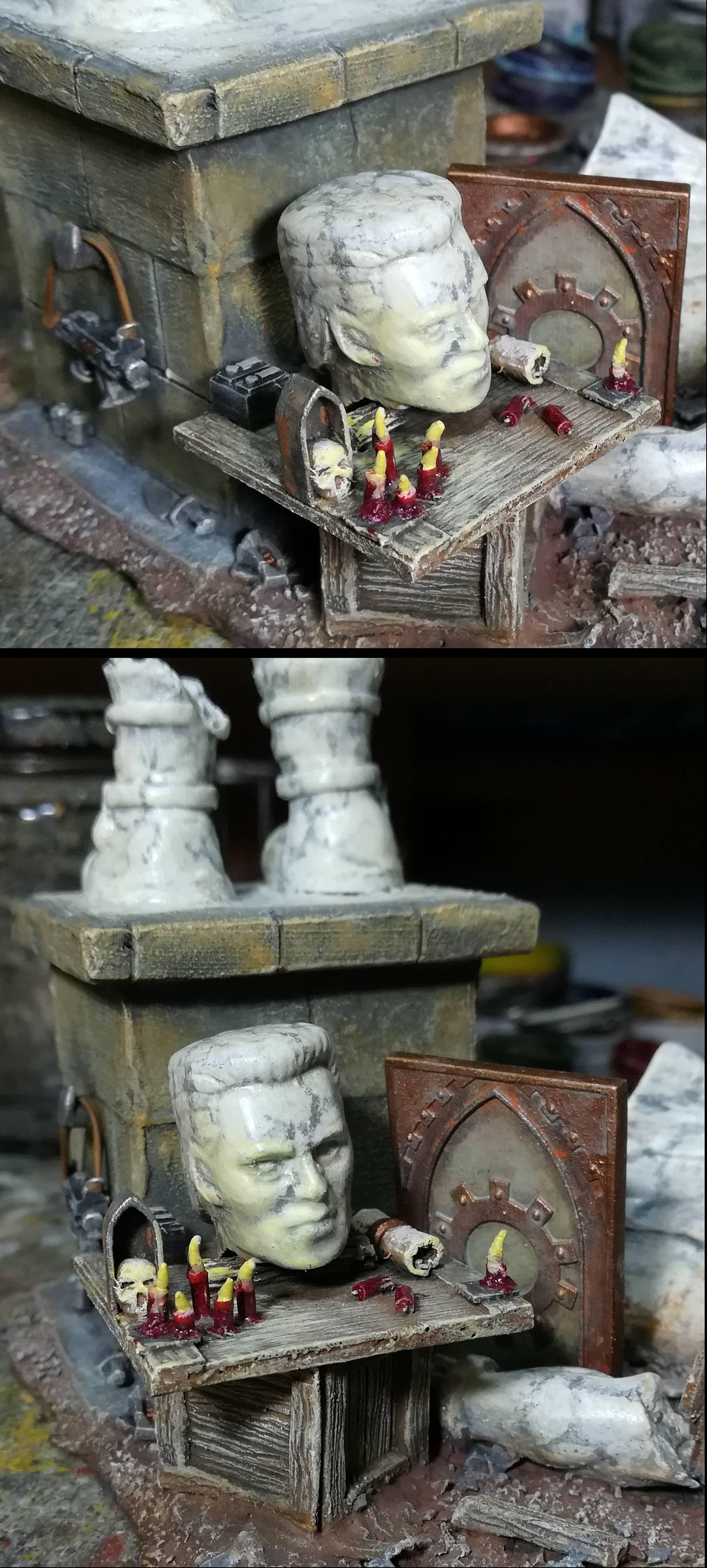 statue pip 5; more than four candles