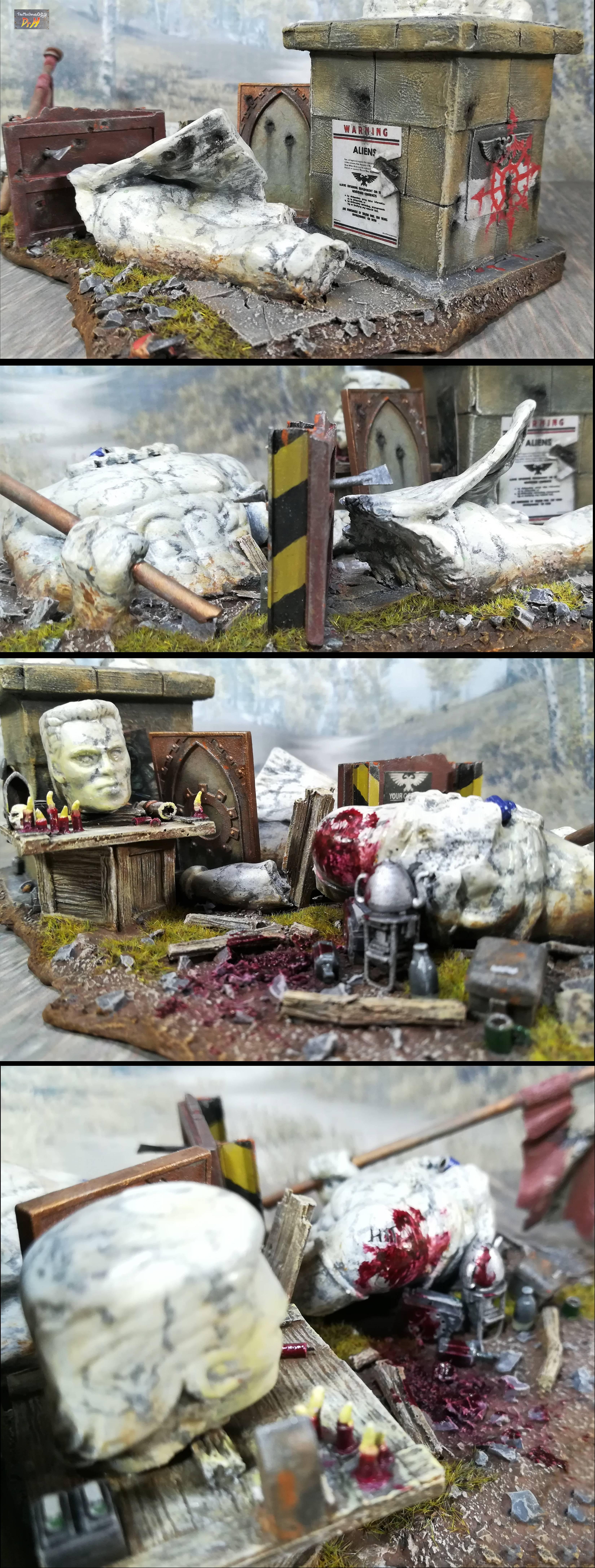 Broken Emperor statue 6