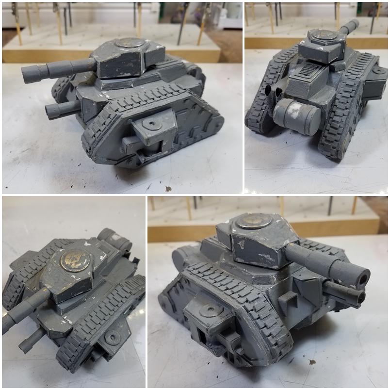 Imperial Guard, Leman Russ Battle Tank, Scratch Build, Work In Progress
