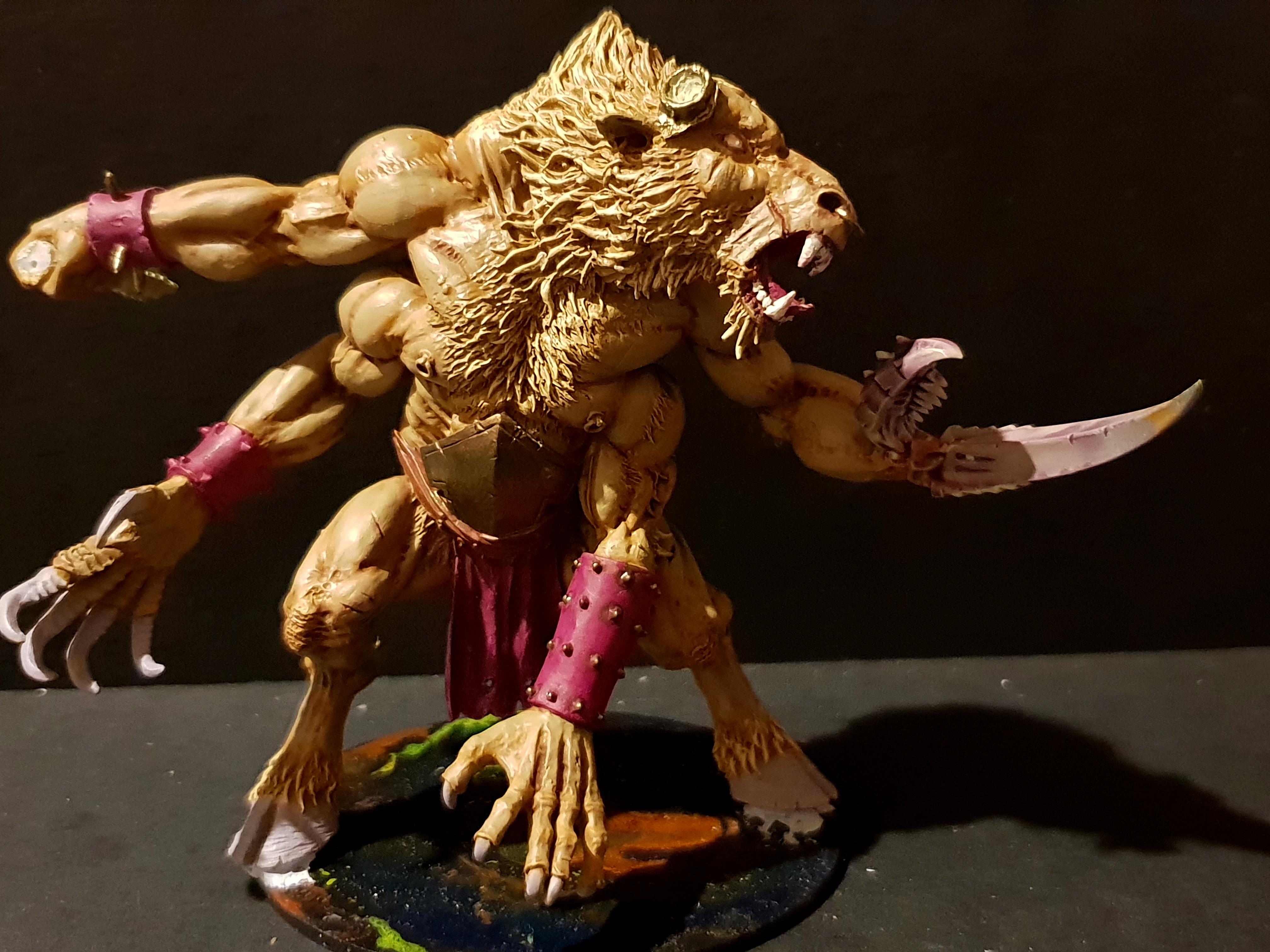 Beastmen, Chaos, Conversion, Daemon Prince, Pip, Slaanesh, Warhammer 40,000, Work In Progress