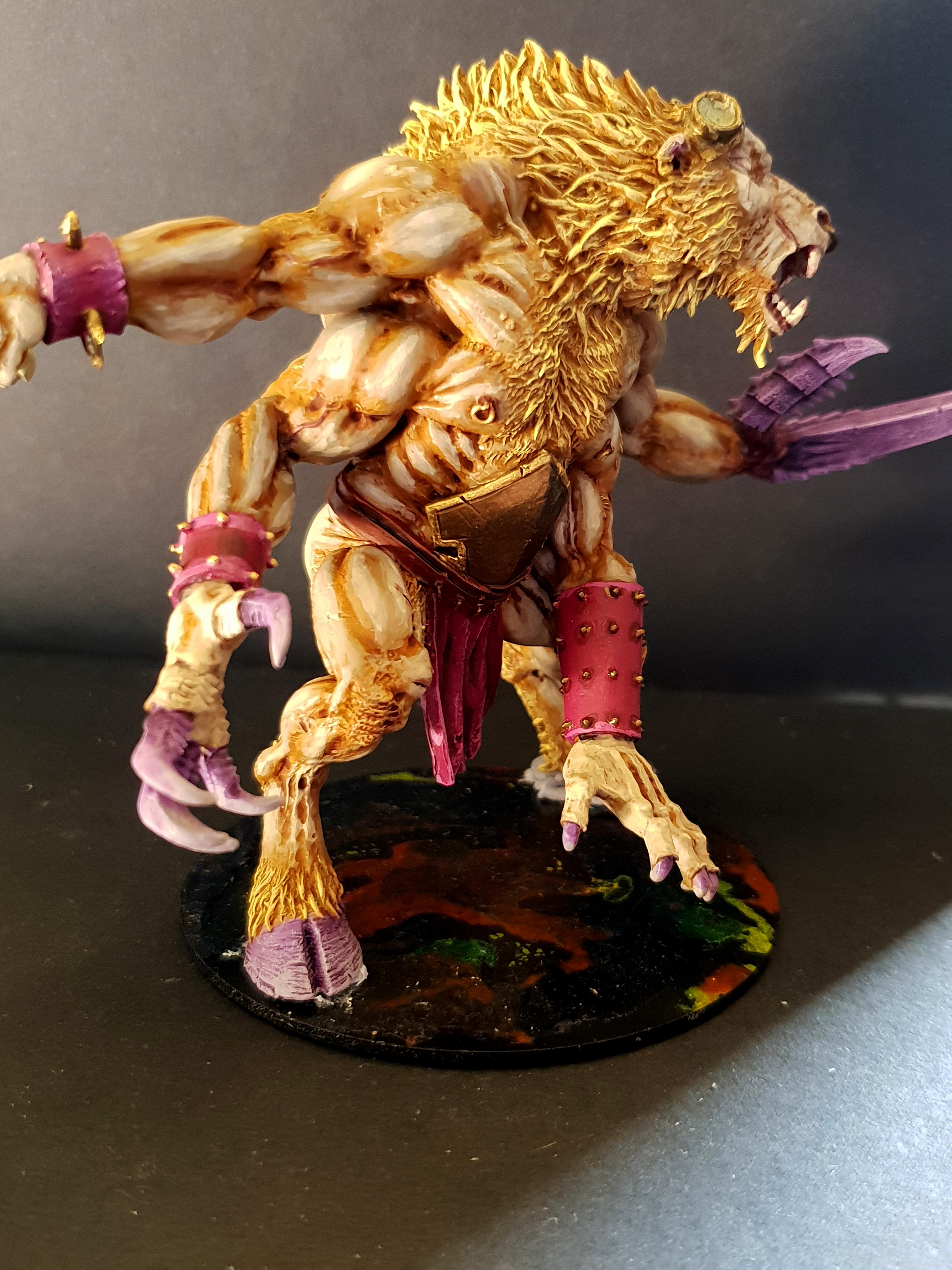 Beastmen, Chaos, Conversion, Daemon Prince, Pip, Slaanesh, Warhammer 40,000, Work In Progress
