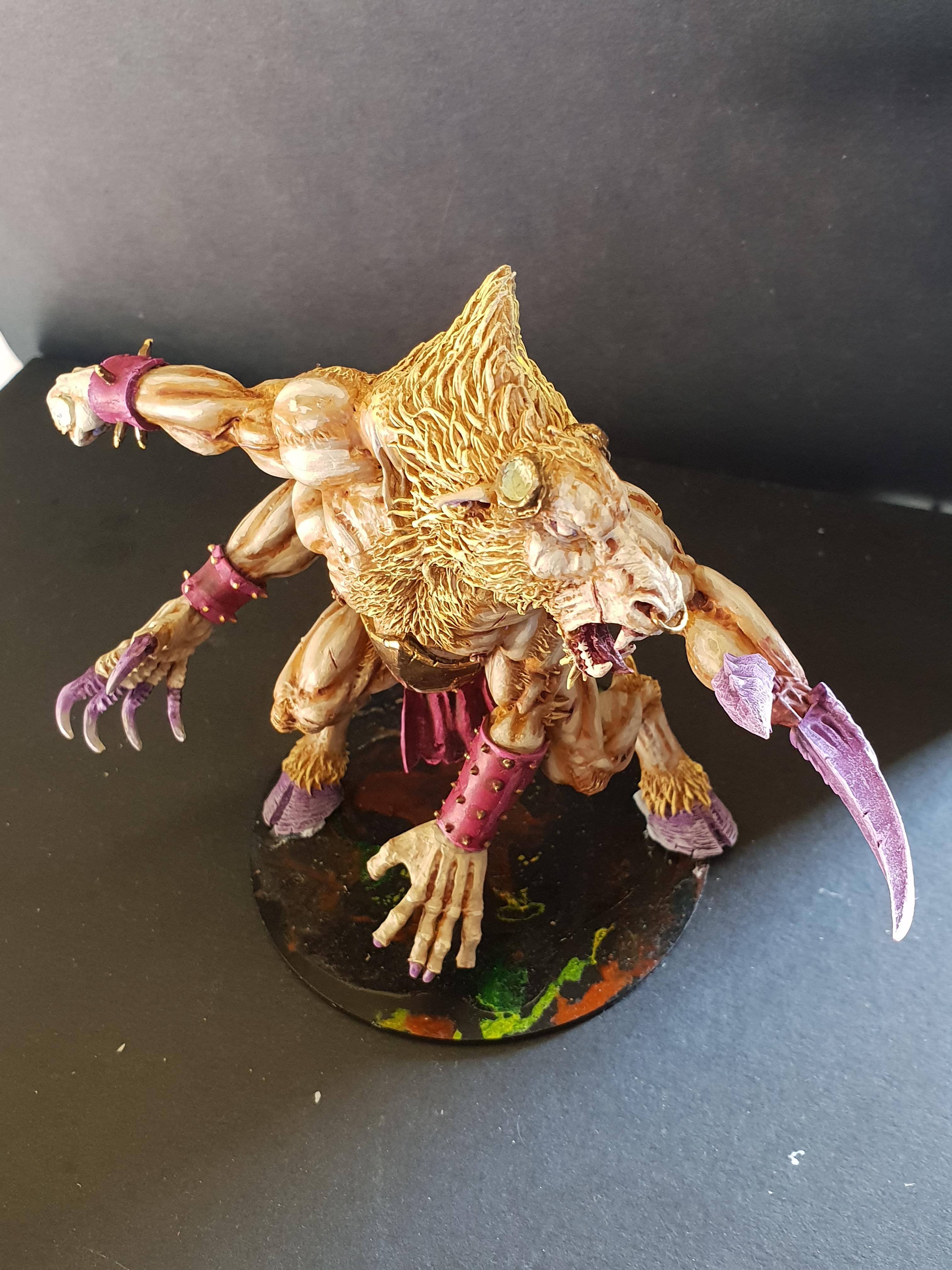 Beastmen, Chaos, Conversion, Daemon Prince, Pip, Slaanesh, Warhammer 40,000, Work In Progress