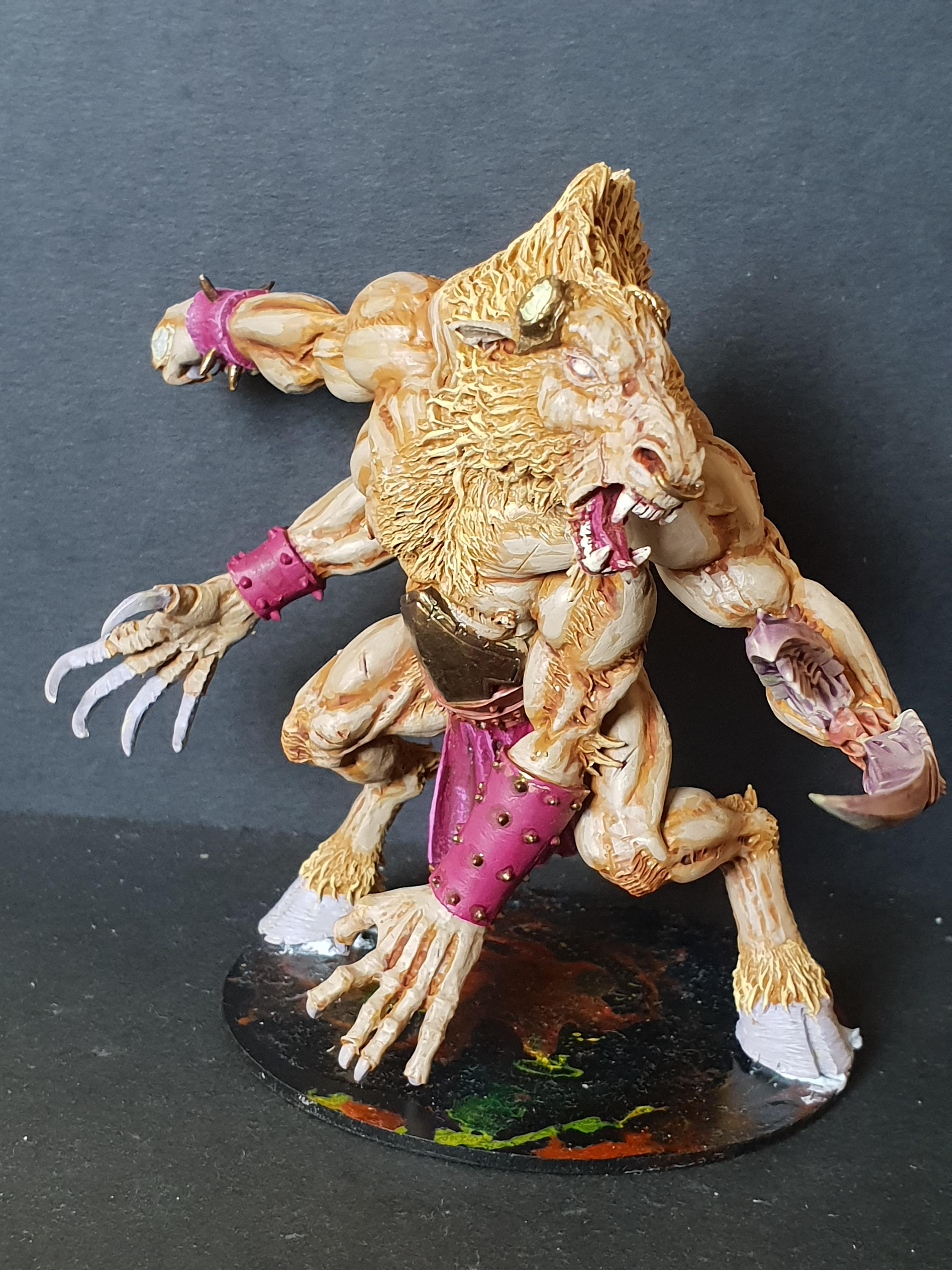 Beastmen, Chaos, Conversion, Daemon Prince, Pip, Slaanesh, Warhammer 40,000, Work In Progress