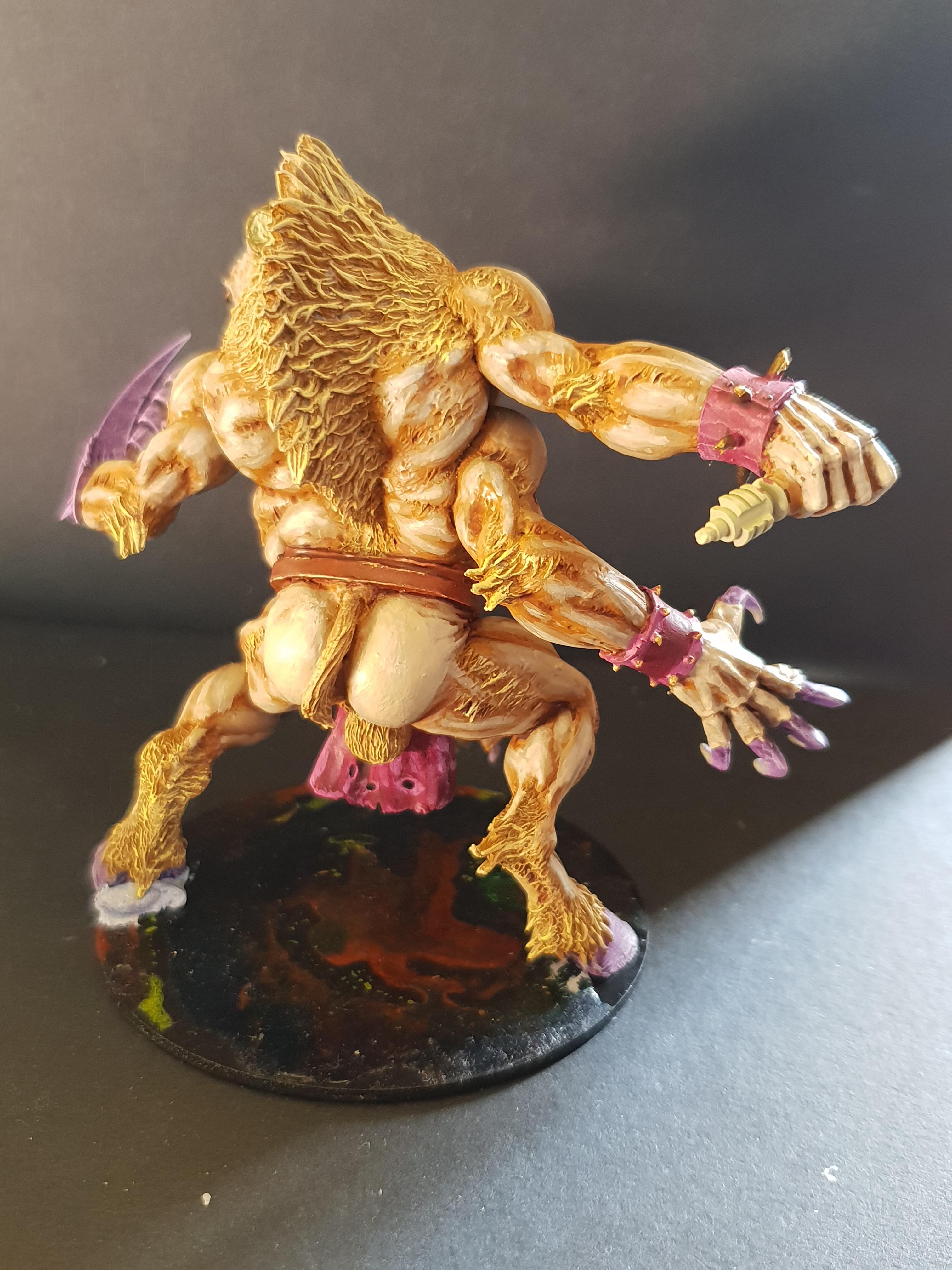 Beastmen, Chaos, Conversion, Daemon Prince, Pip, Slaanesh, Warhammer 40,000, Work In Progress