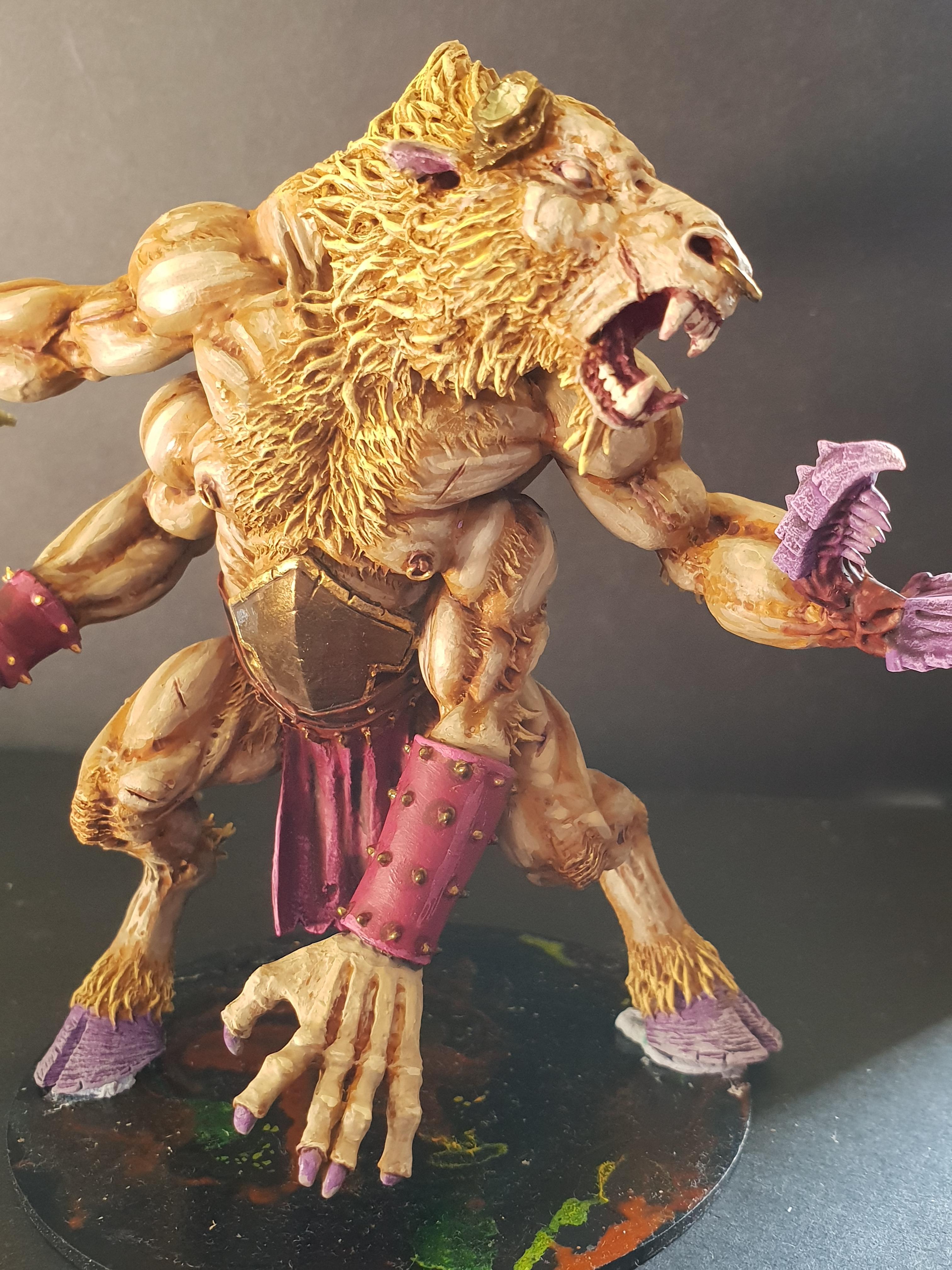 Beastmen, Chaos, Conversion, Daemon Prince, Pip, Slaanesh, Warhammer 40,000, Work In Progress