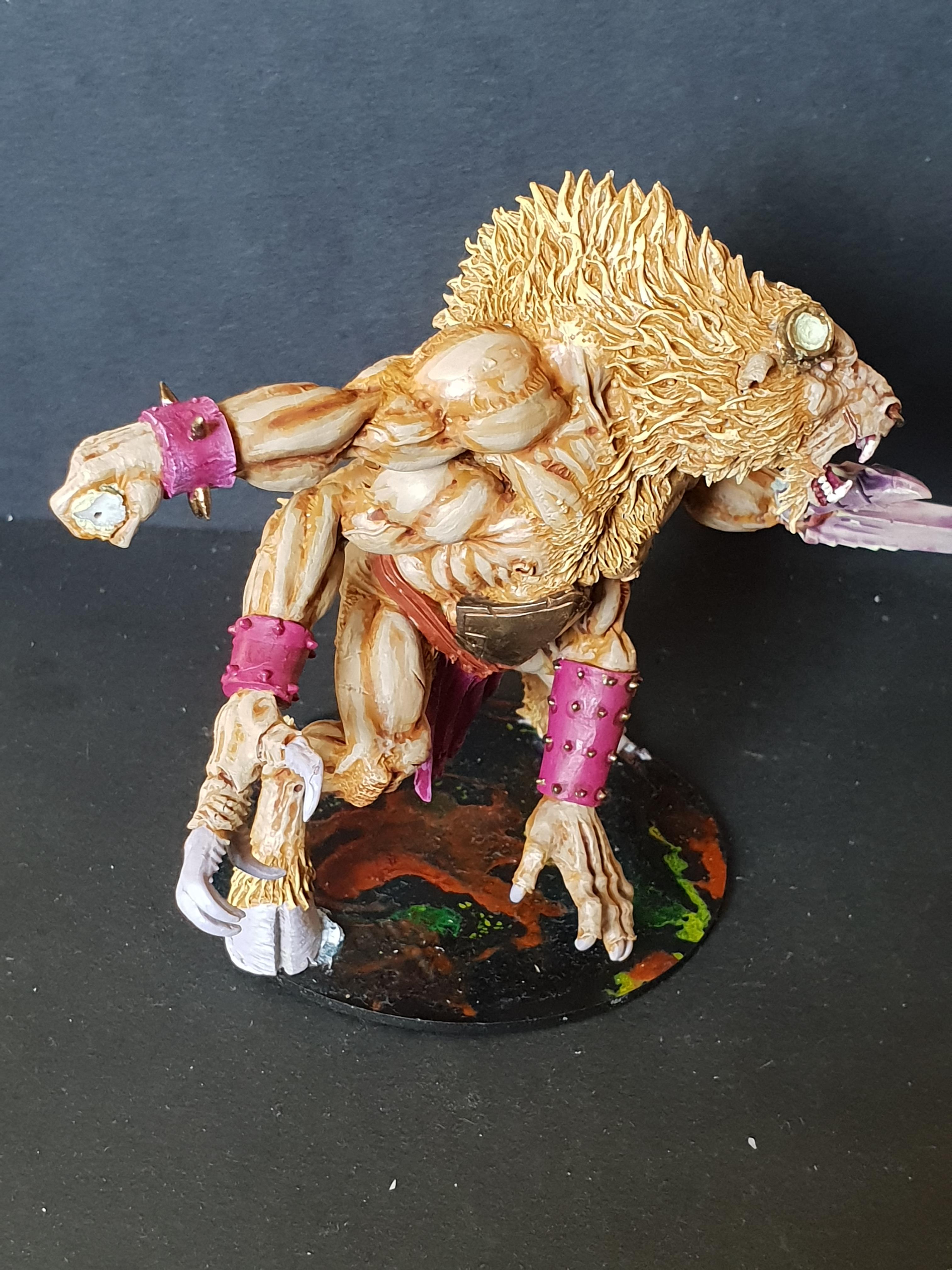 Beastmen, Chaos, Conversion, Daemon Prince, Pip, Slaanesh, Warhammer 40,000, Work In Progress